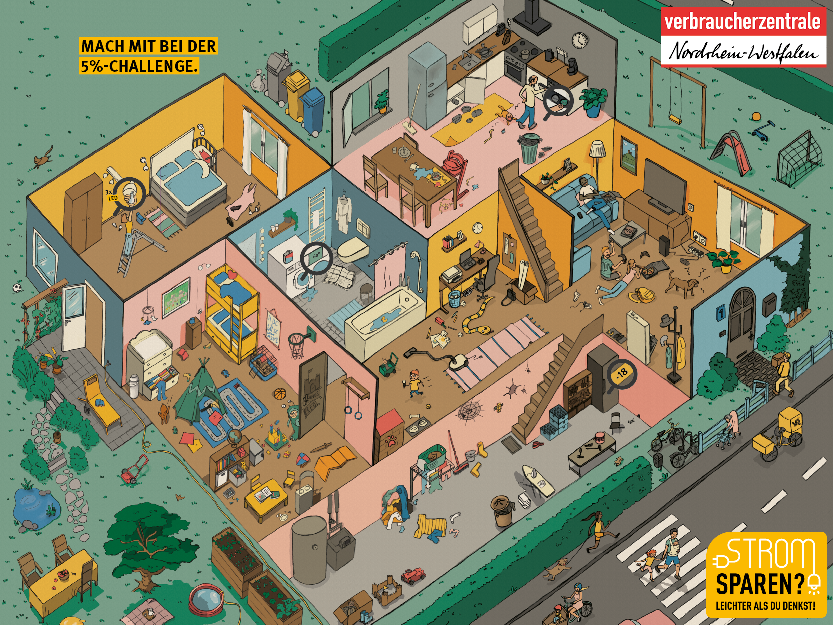 Illustration zum Thema Stromsparen | Verbraucherzentrale NRW