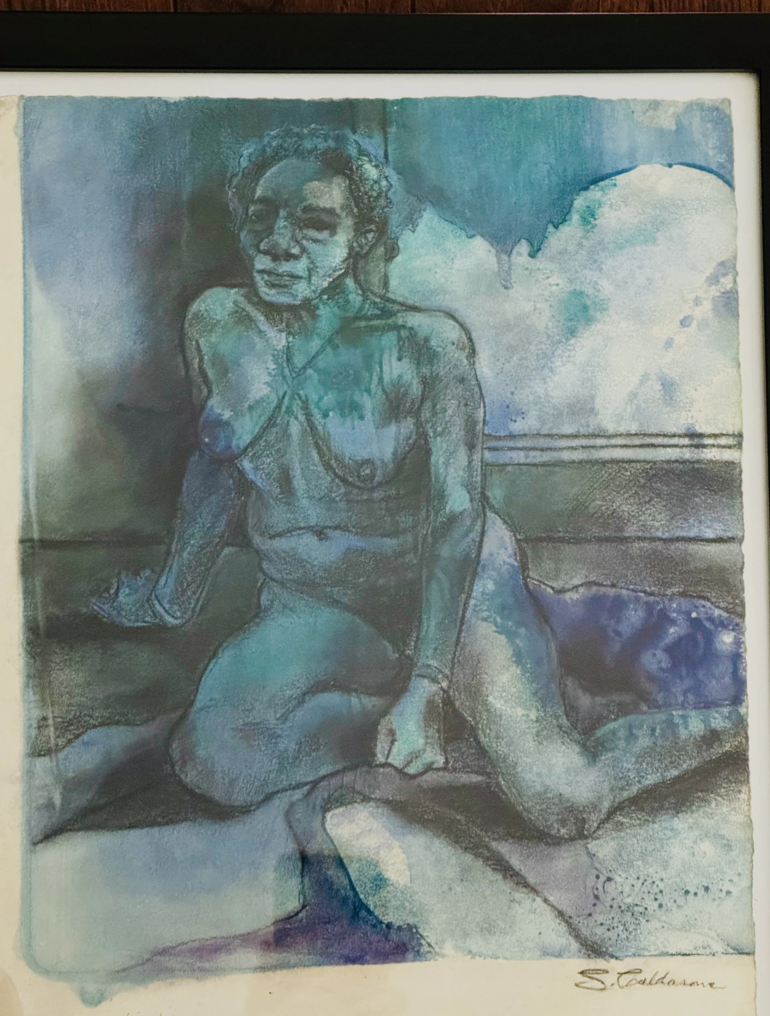 Evocative Expressions: Blue Contemplation  8" x11"