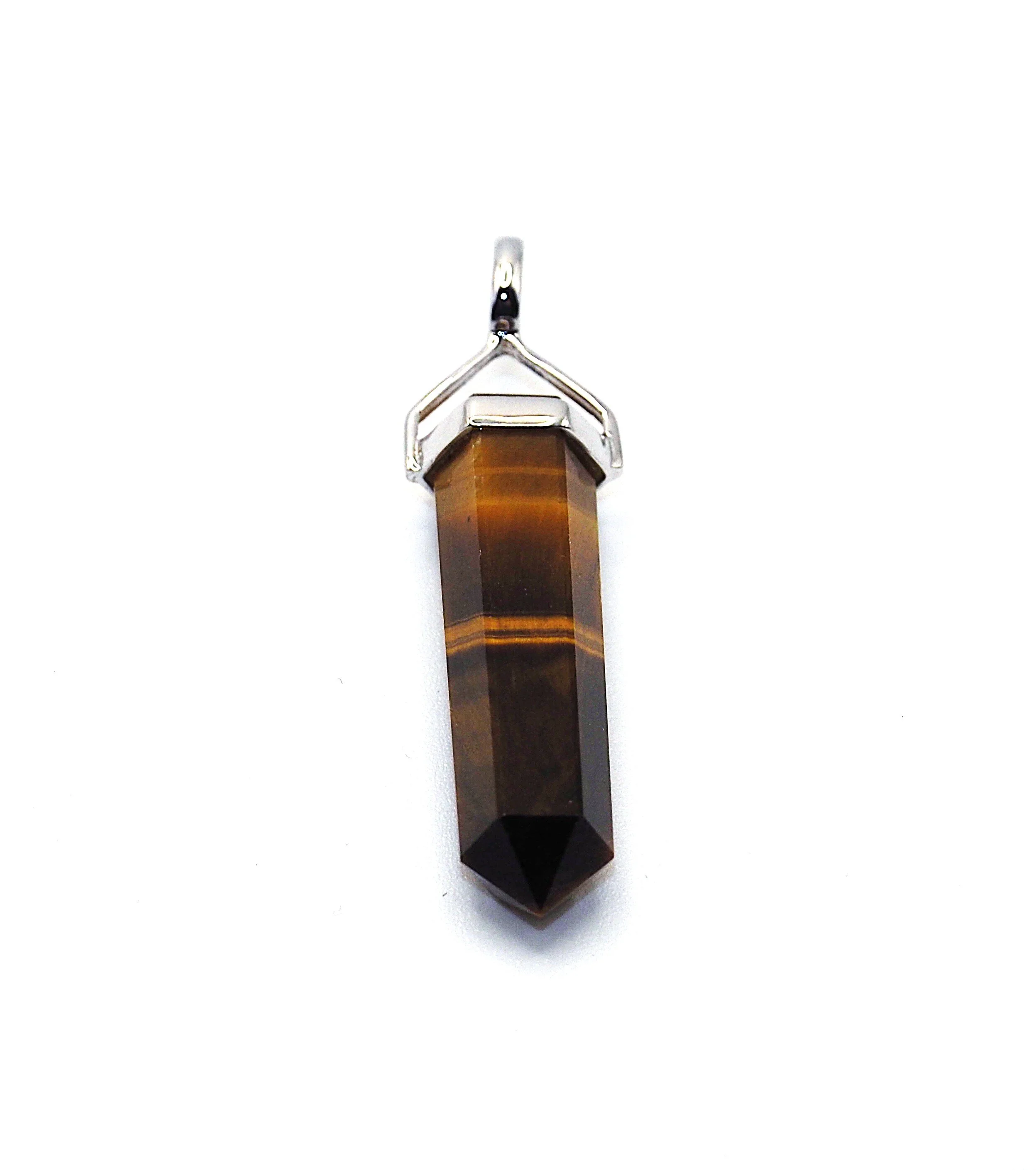 Tiger's Eye Bullet Pendant