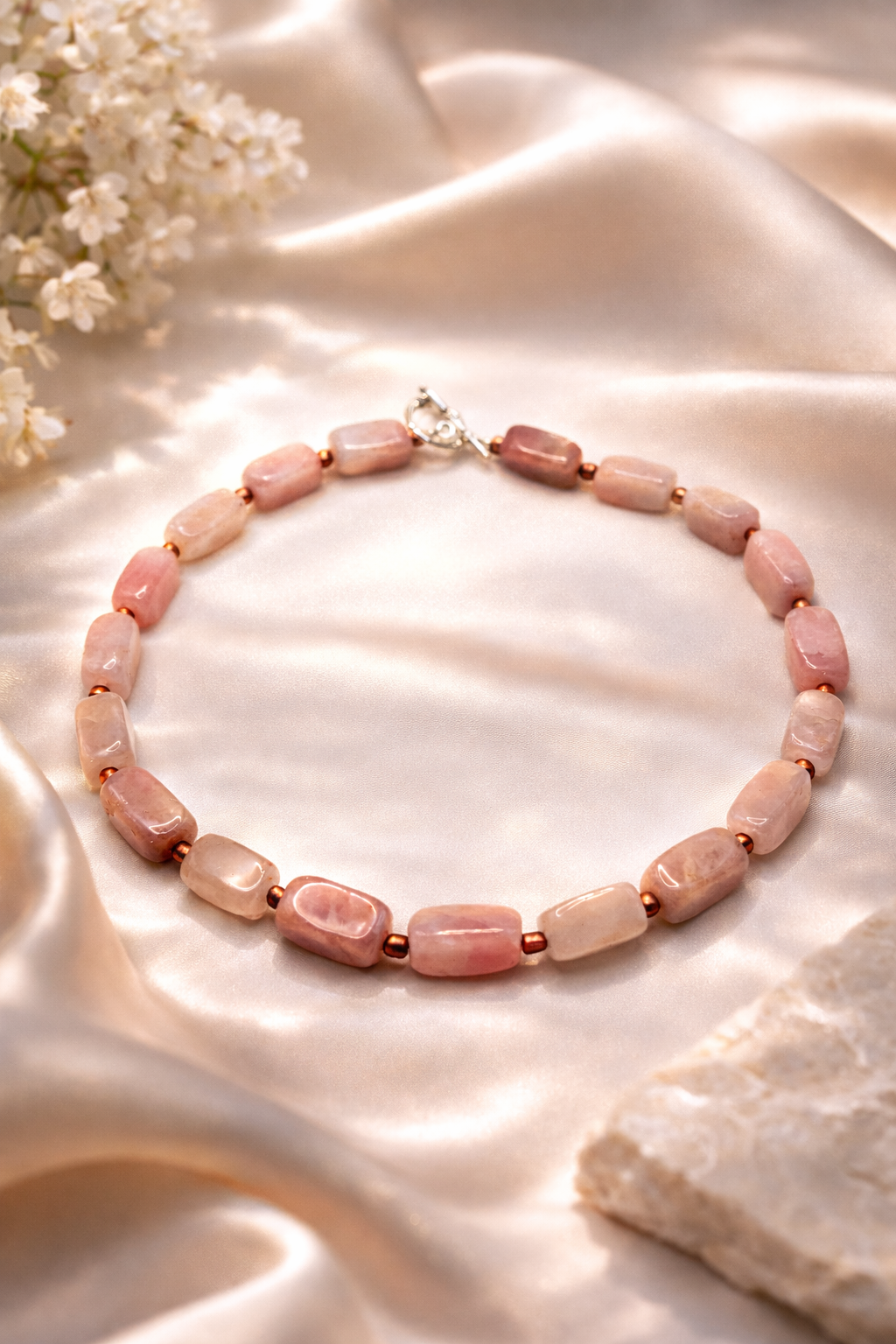 Timeless Elegance Rose Quartz Necklace 19"