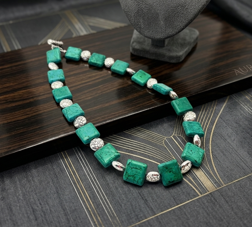 Green Turquoise Elegance Choker 14"