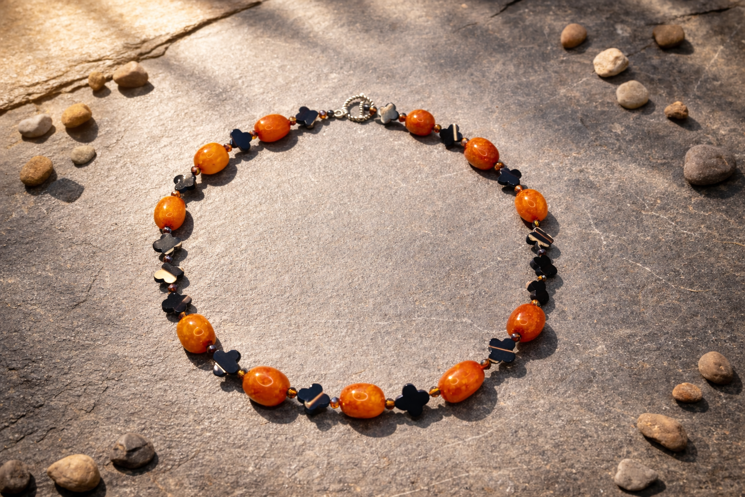 Golden Orange Amber Choker