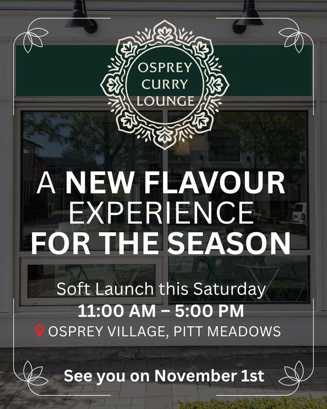 We&rsquo;re excited to welcome @ospreycurrylounge to our space this off-season! 

Join them this Saturday from 11 AM &ndash; 5 PM for their soft launch and experience authentic curry flavours crafted with passion and soul.

They&rsquo;ll be serving r