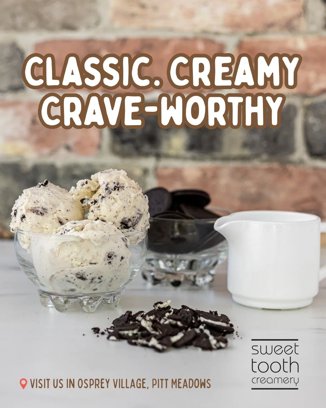 Some flavours never go out of style and Cookies n&rsquo; Creme is proof. 🍪✨ Creamy, crunchy, and oh-so-satisfying, it&rsquo;s the classic you&rsquo;ll crave again and again.

👉 Visit us in Osprey Village, Pitt Meadows, and treat yourself today.

#C