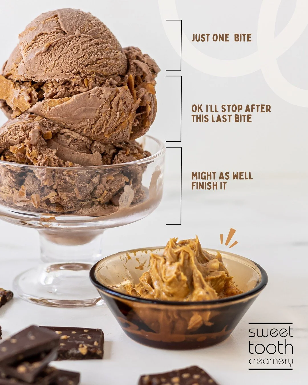 It always starts with: &ldquo;Just one bite.&rdquo; 🍨

Then suddenly the spoon&rsquo;s back in the bowl for another&hellip; and another.

From rich chocolatey scoops to creamy gelato and frozen treats loaded with flavour, Sweet Tooth Creamery was ma