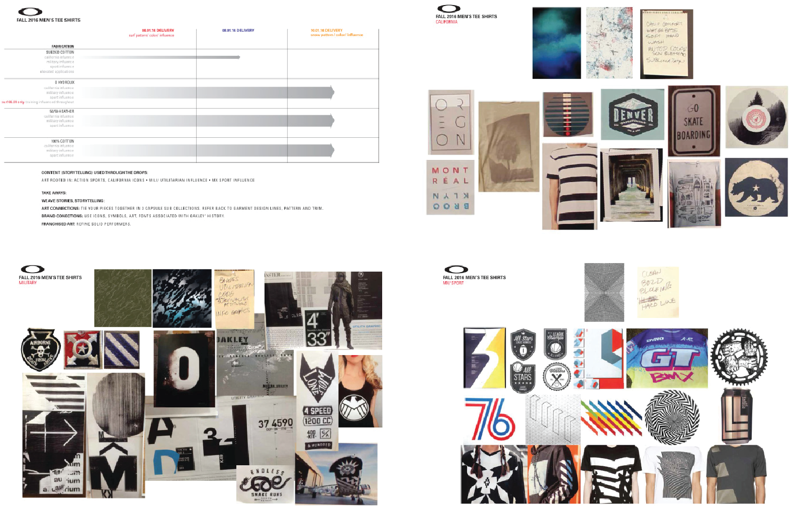 Oakley / Seasonal Tee Inspo + Line Architecture