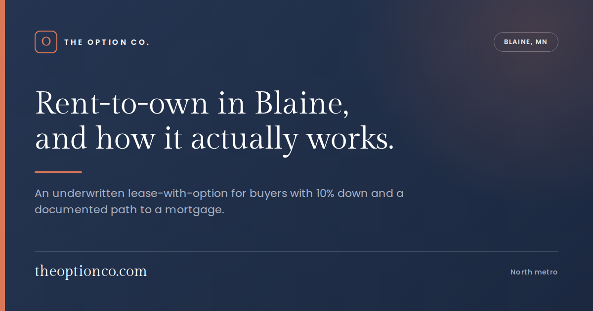 Rent-to-Own Homes in Blaine, MN: A Path for Self-Employed Buyers