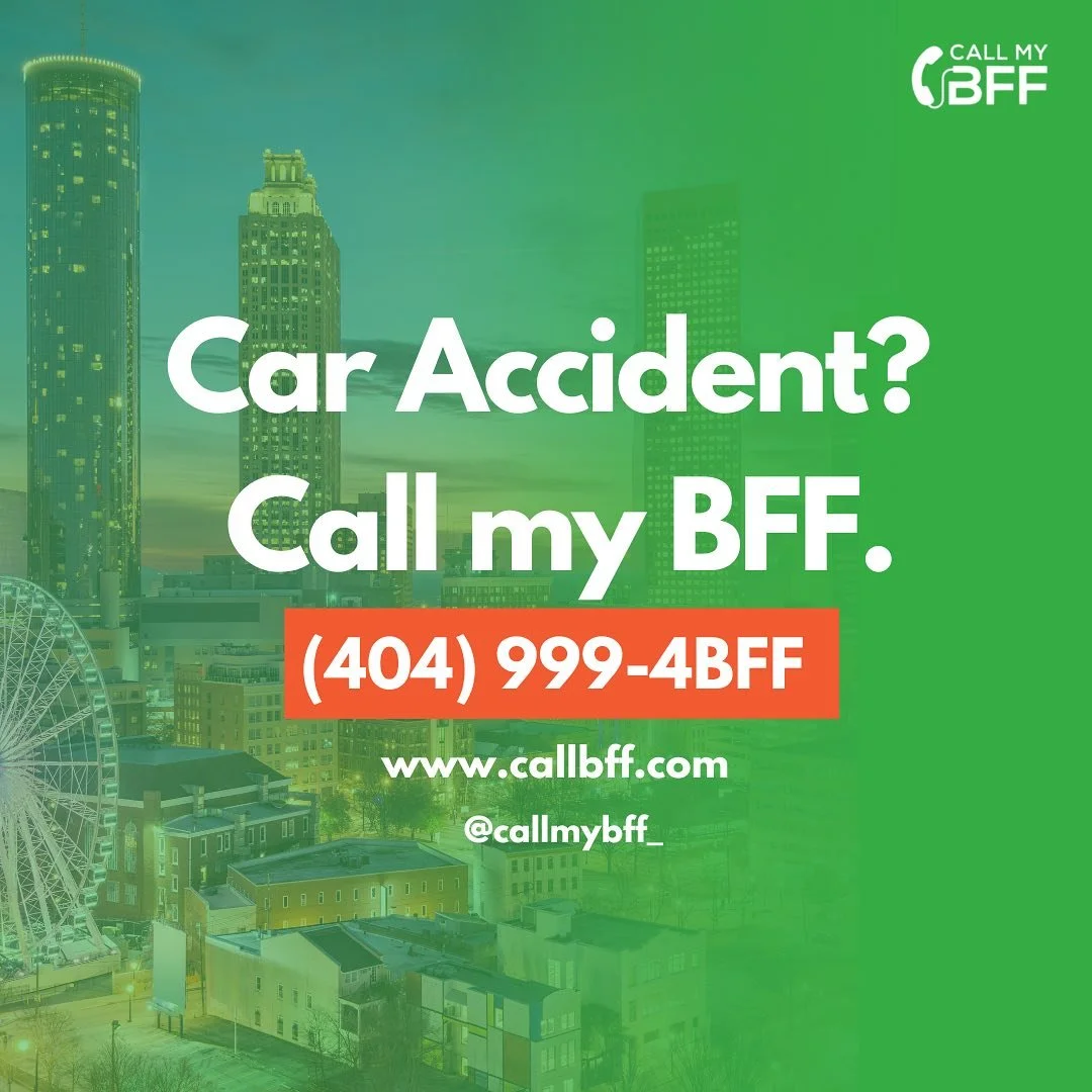 Car accident? Don&rsquo;t stress&mdash;Call My BFF! 🚗💥📞 Let us connect you with the right legal and medical help.

📲 (404) 999-4BFF
💻 www.callbff.com
📍 Serving Atlanta and beyond! 

#CallMyBFF #CarAccidentHelp #LegalSupport