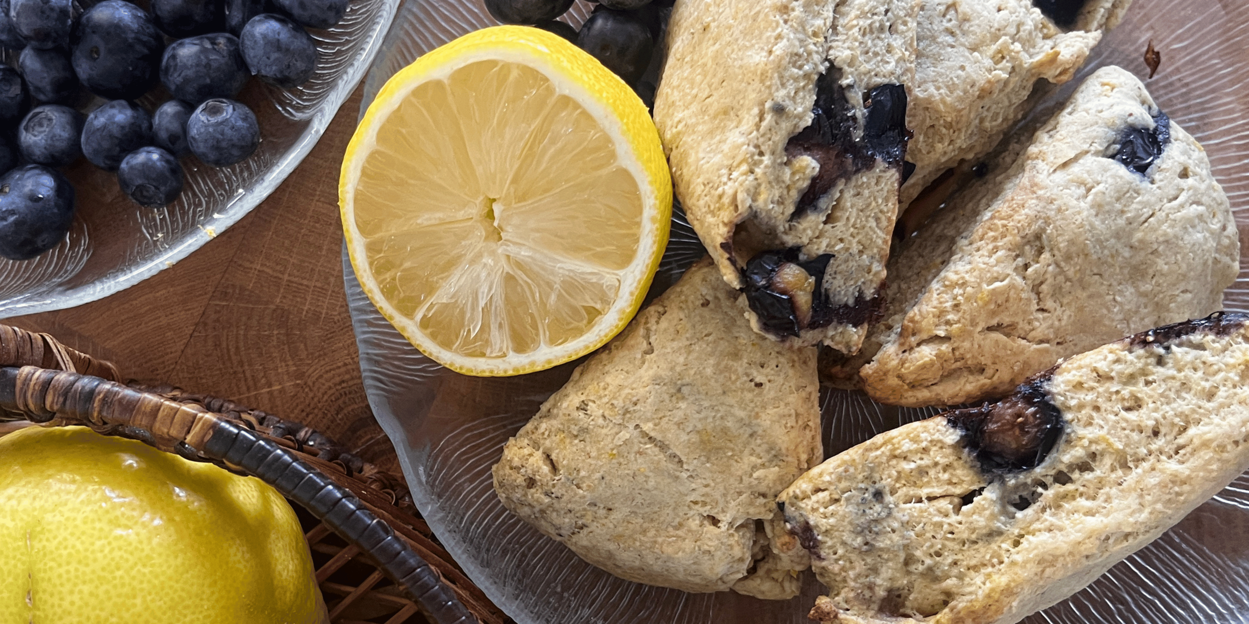 blueberry lemon tofu scones