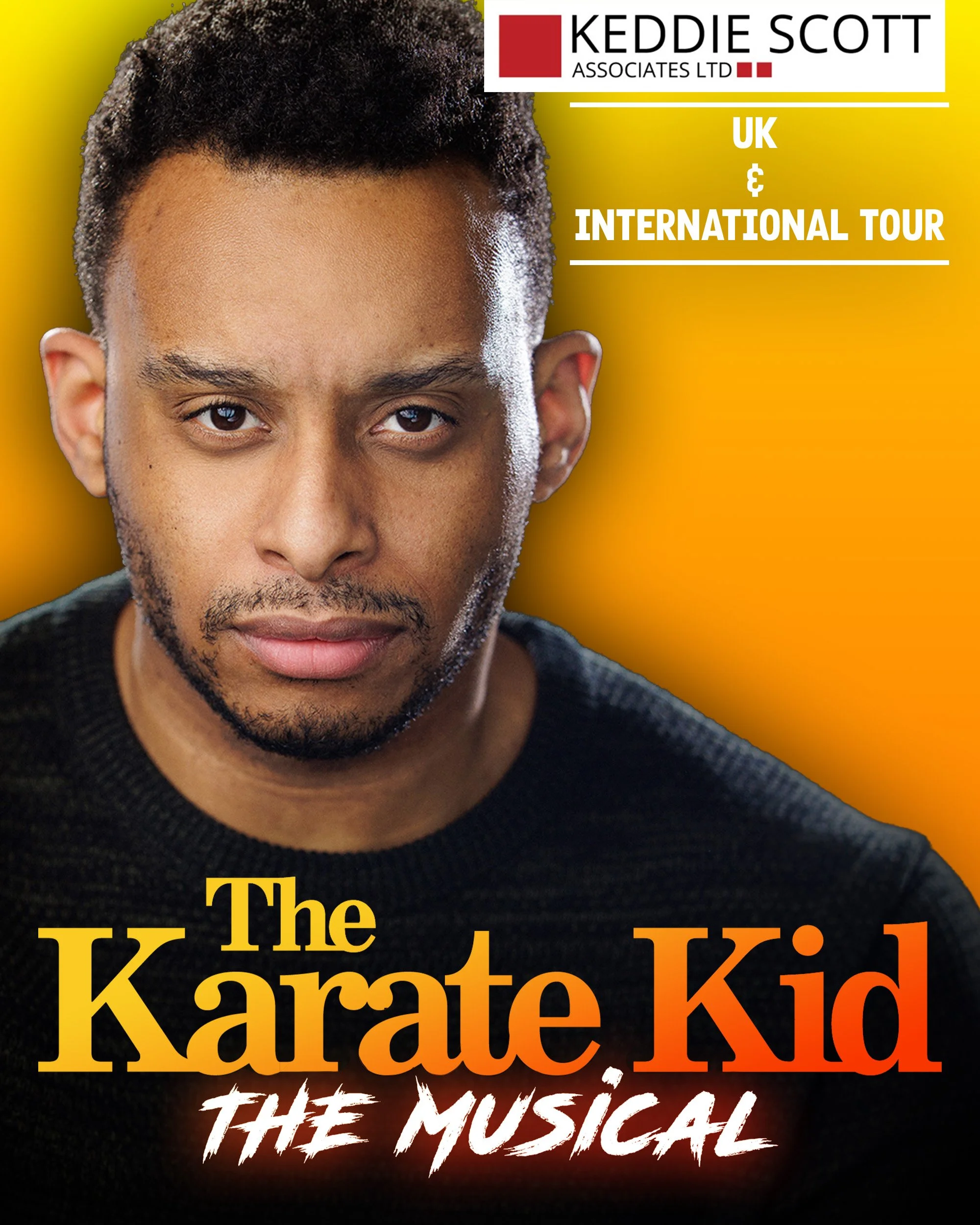 Matt Mills stars as John Kreese in The Karate Kid – The Musical UK and International tour