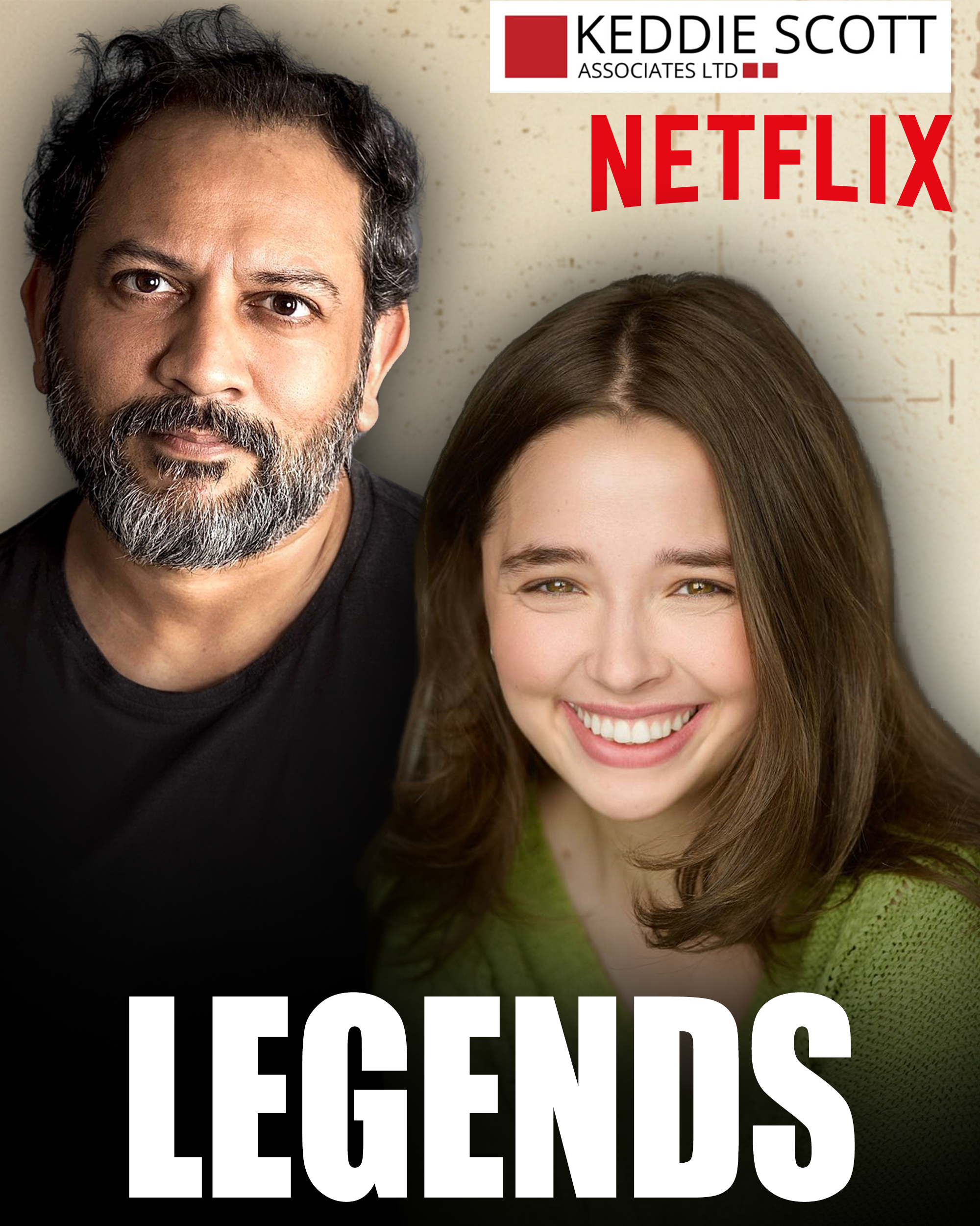 Georgia Taft and Anil Desai feature in Legends on Netflix