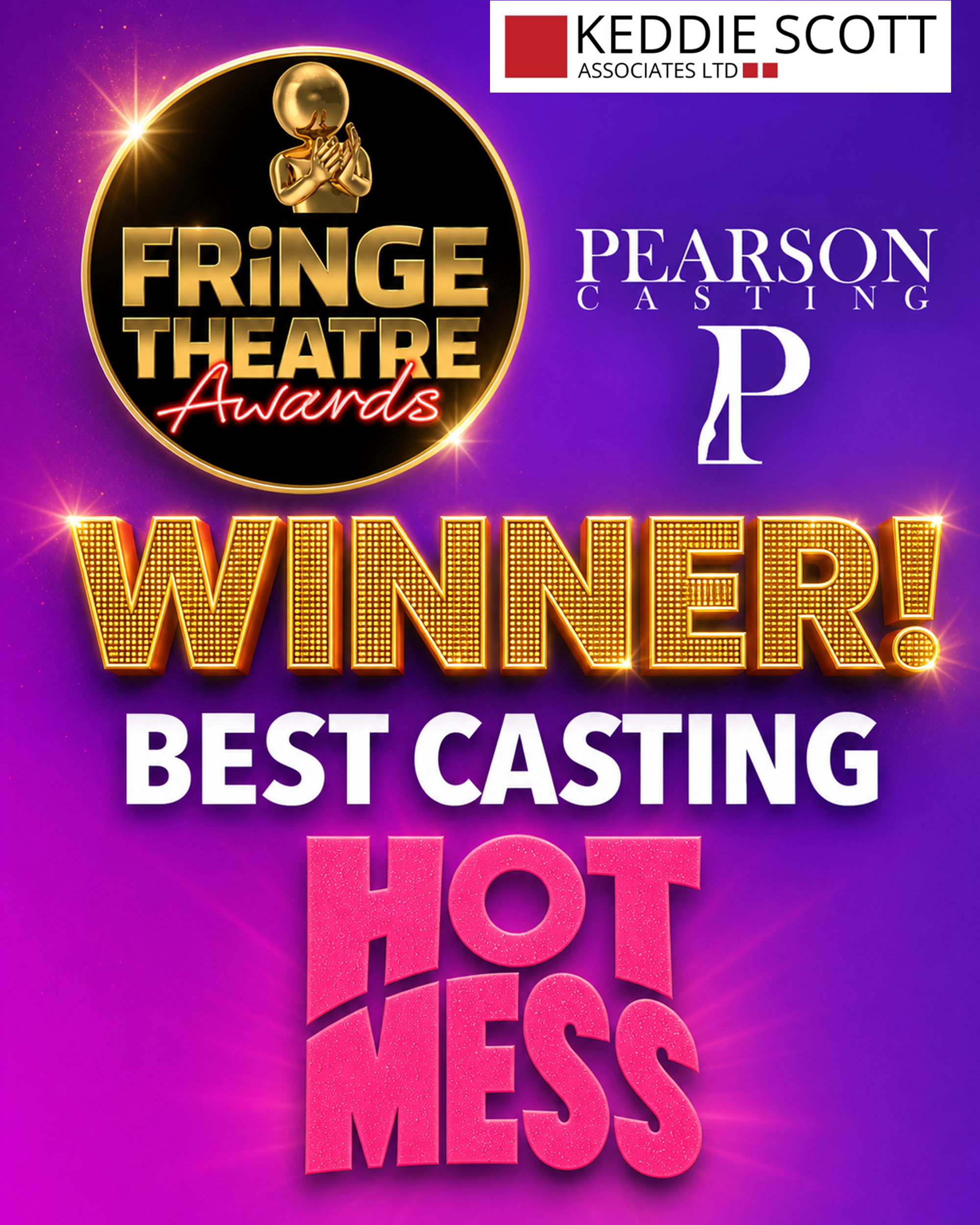 Pearson Casting CDG wins Casting Award at the Fringe Theatre Awards for Hot Mess