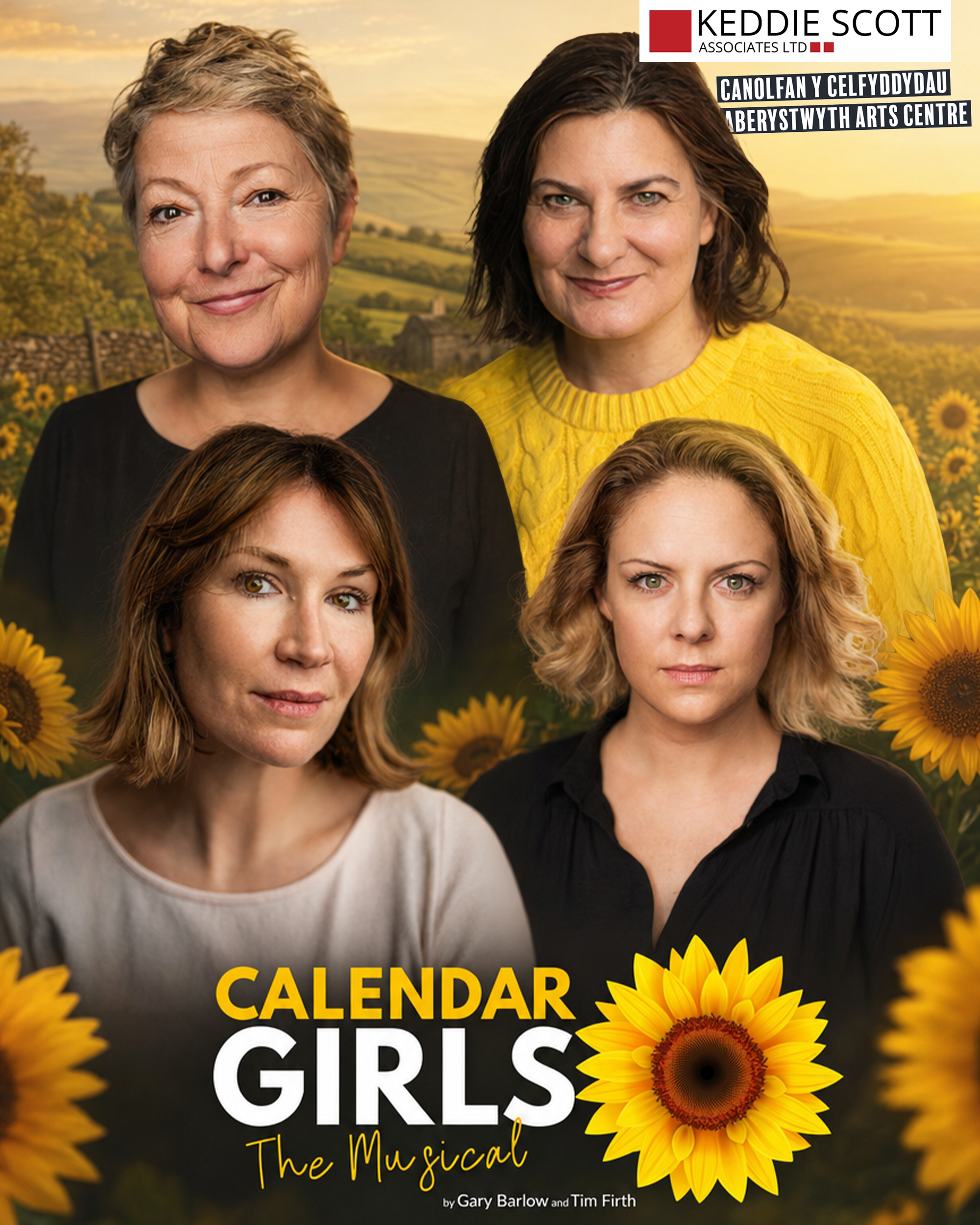Abigail Jaye, Sian Polhill-Thomas, Claire Storey and Louise McNulty join Calendar Girls: The Musical at Aberystwyth Arts Centre