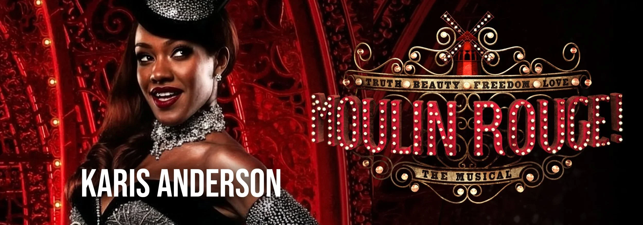 Karis Anderson stars as Satine in the West End production of Moulin Rouge