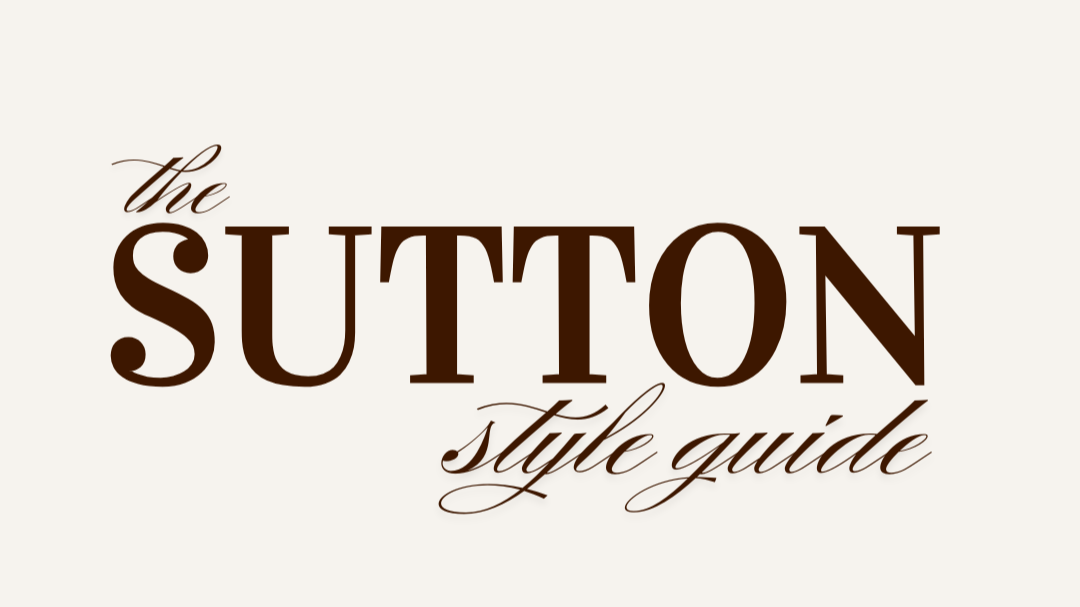 The Sutton Style Guide
