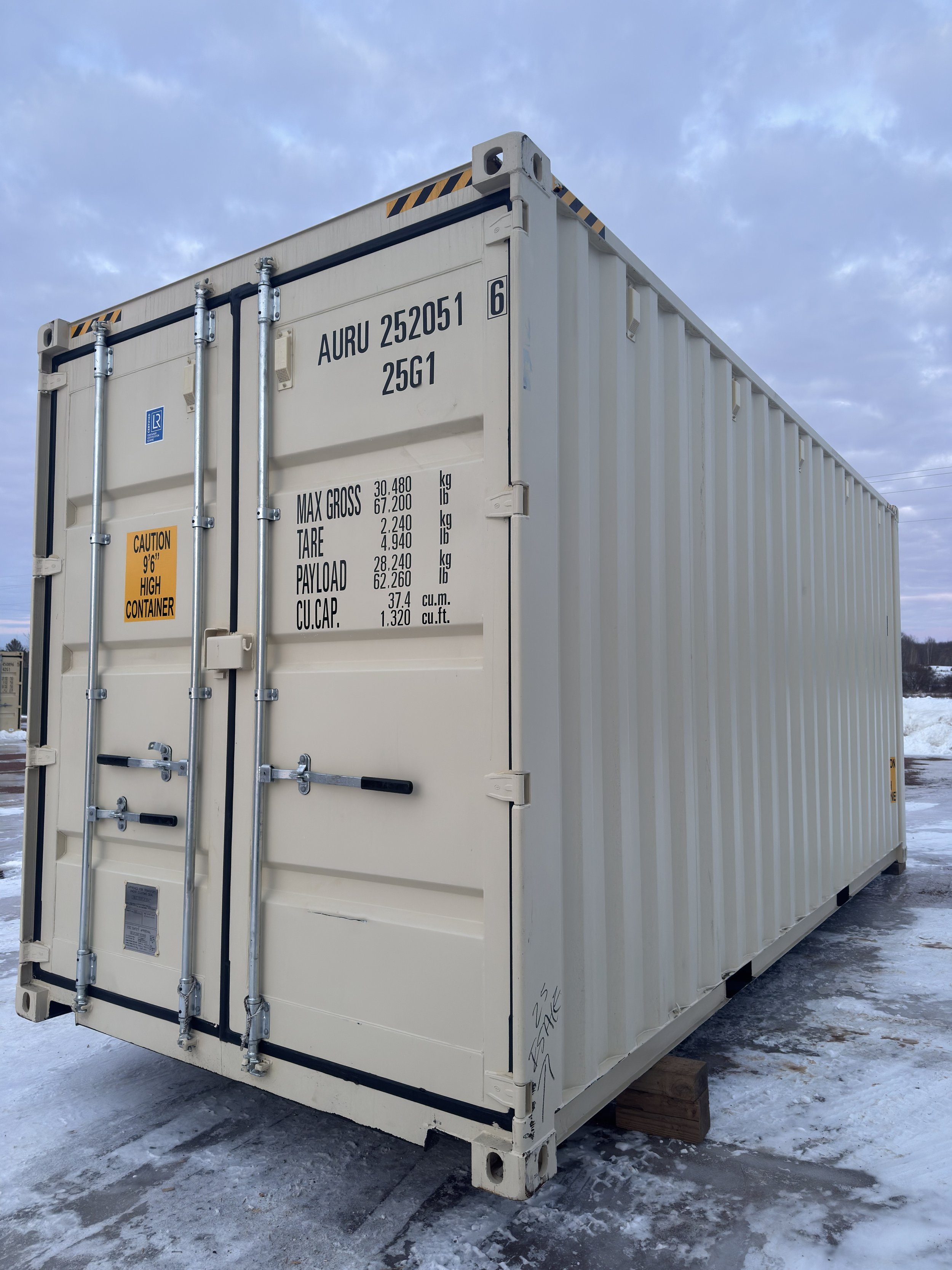 20' New/One Trip High Cube Shipping Container- Tan