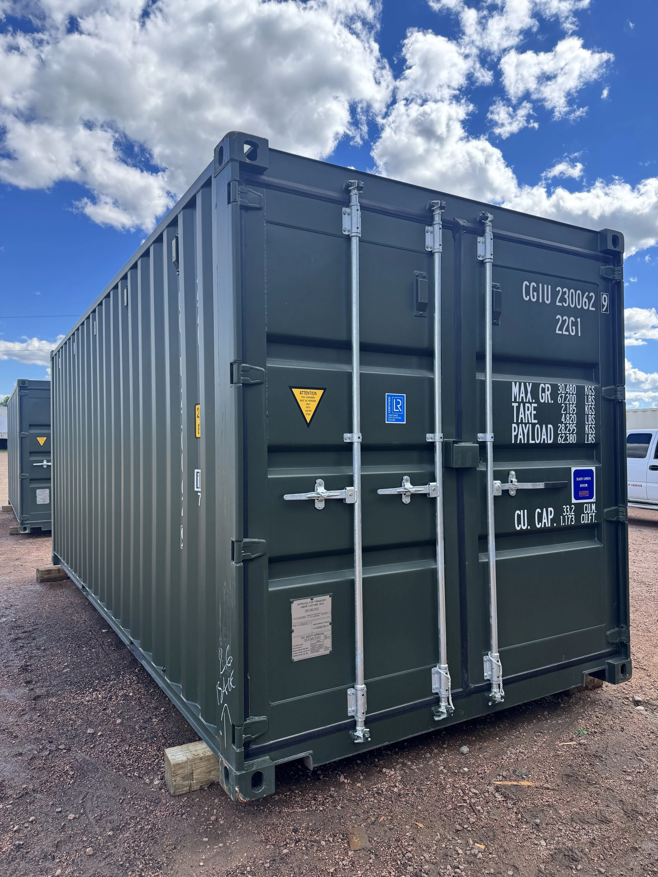 20' New/One Trip Shipping Container- OD Green