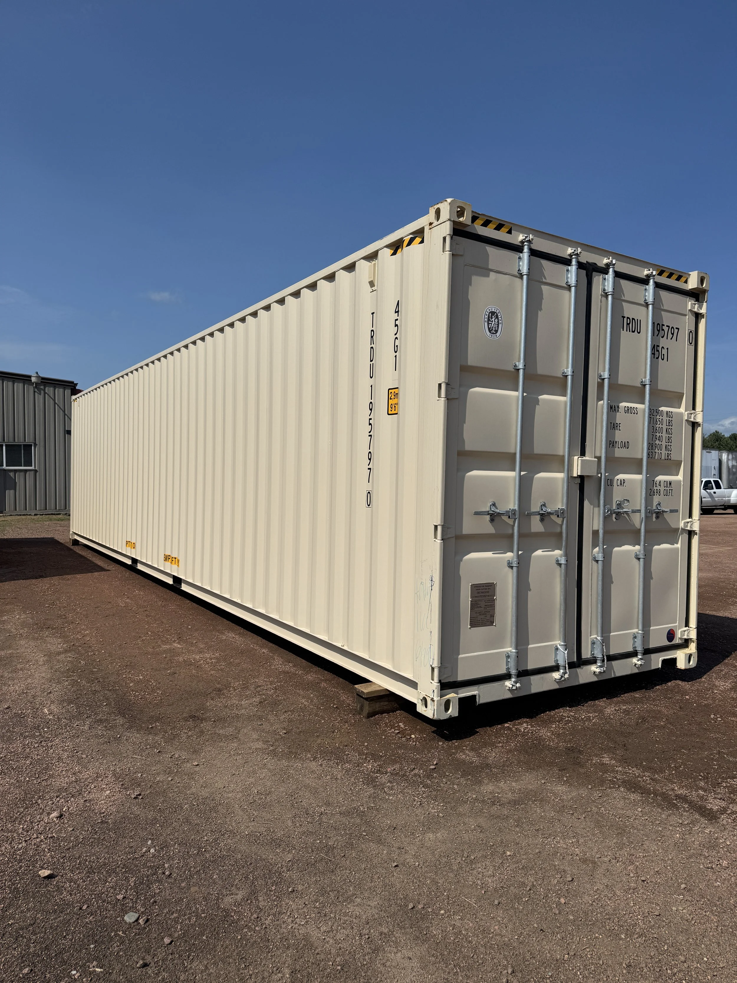 40' New/One Trip High Cube Shipping Container- Tan
