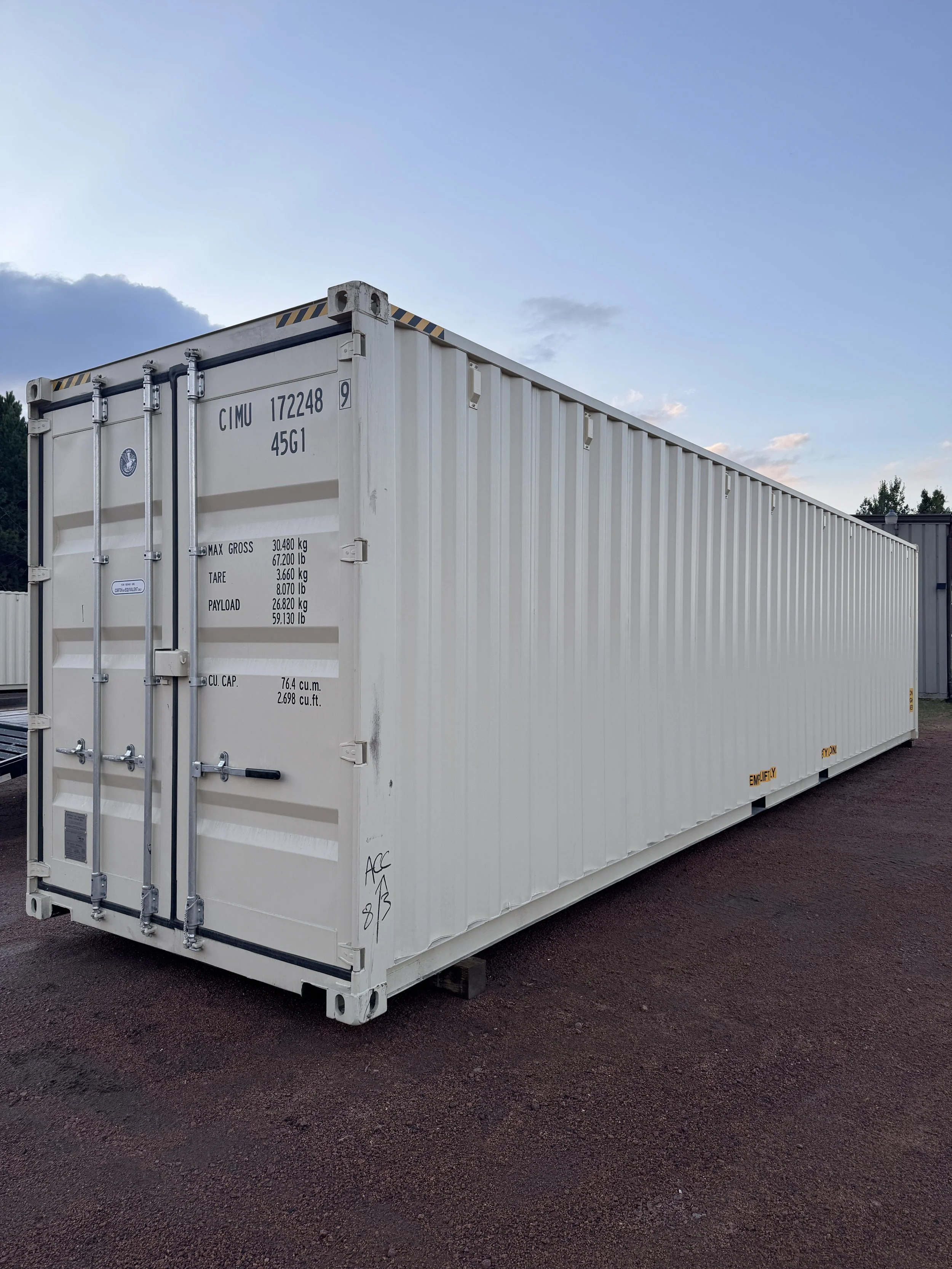 40' New/One Trip High Cube Shipping Container- Tan/Beige