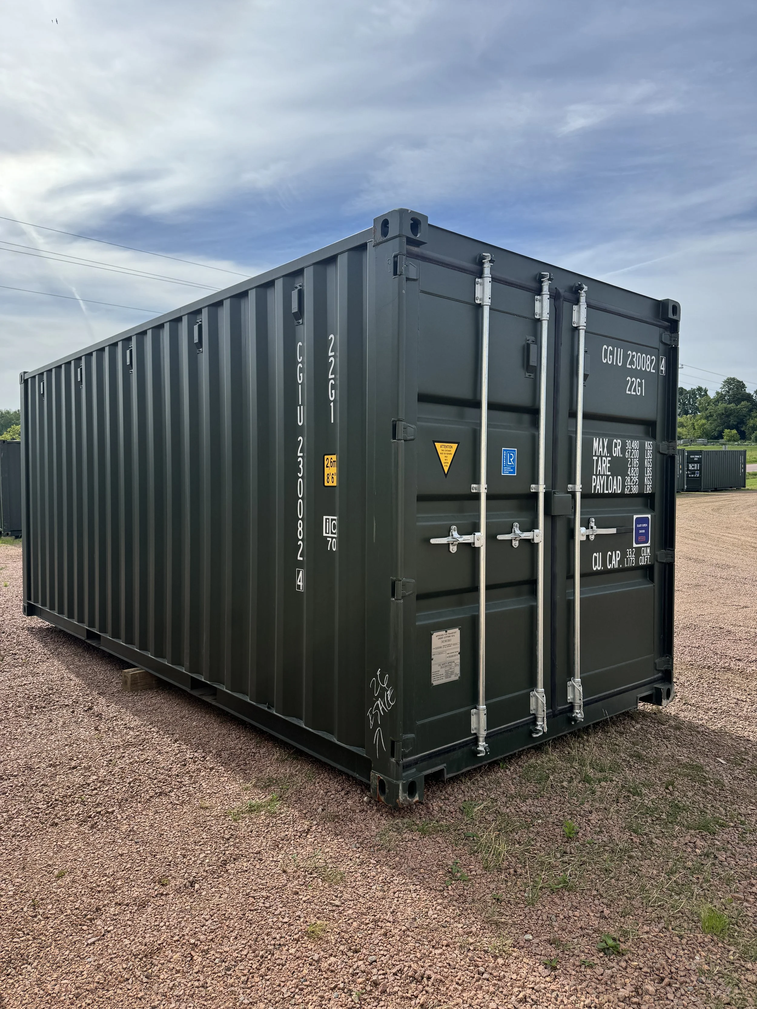 20' New/One Trip Shipping Container- OD Green