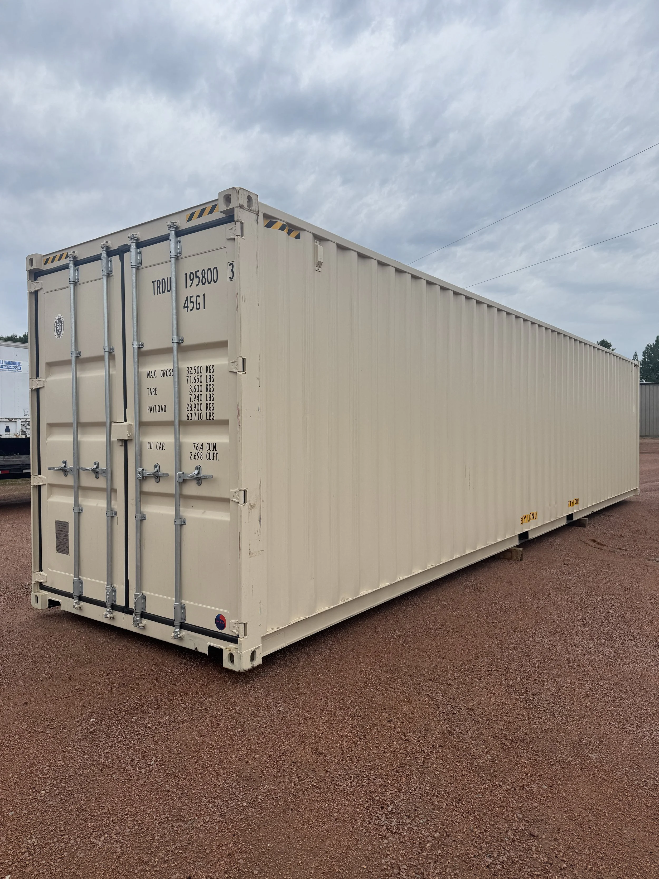 40' New/One Trip High Cube Shipping Container- Tan