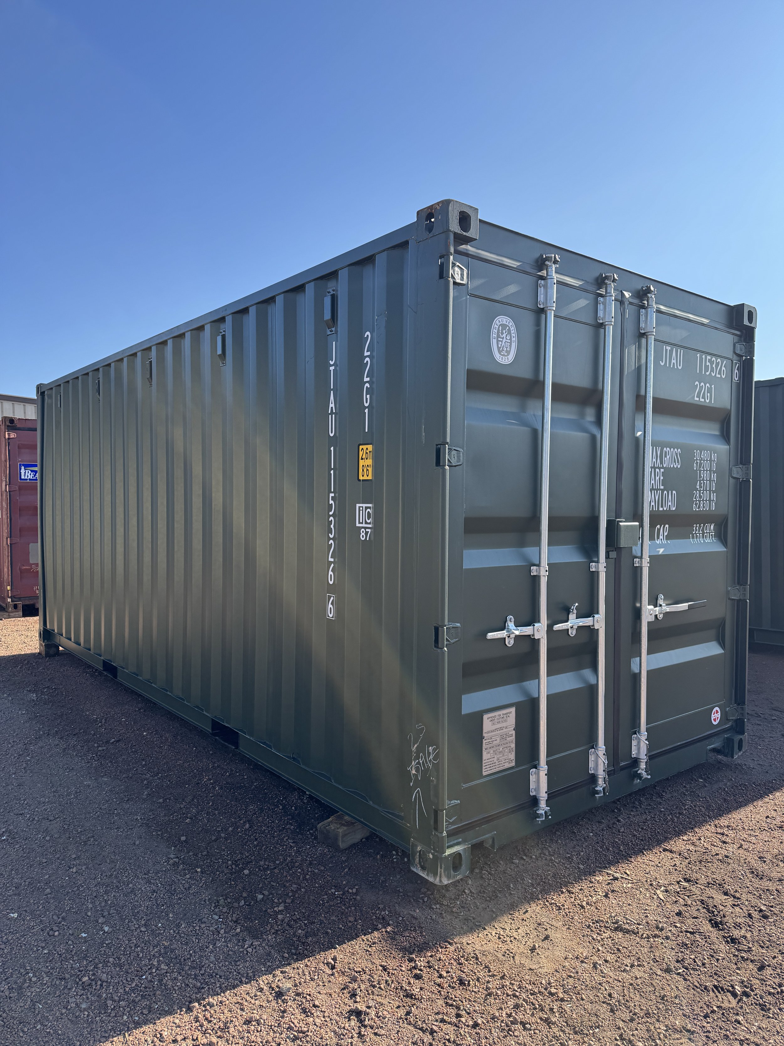 20' New/One Trip Shipping Container- OD Green