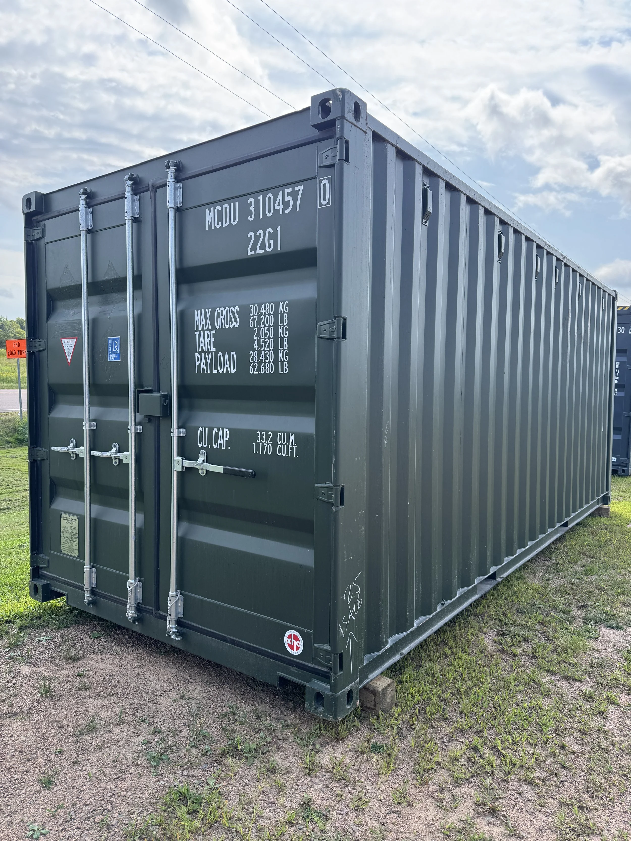 20' New/One Trip Shipping Container- OD Green