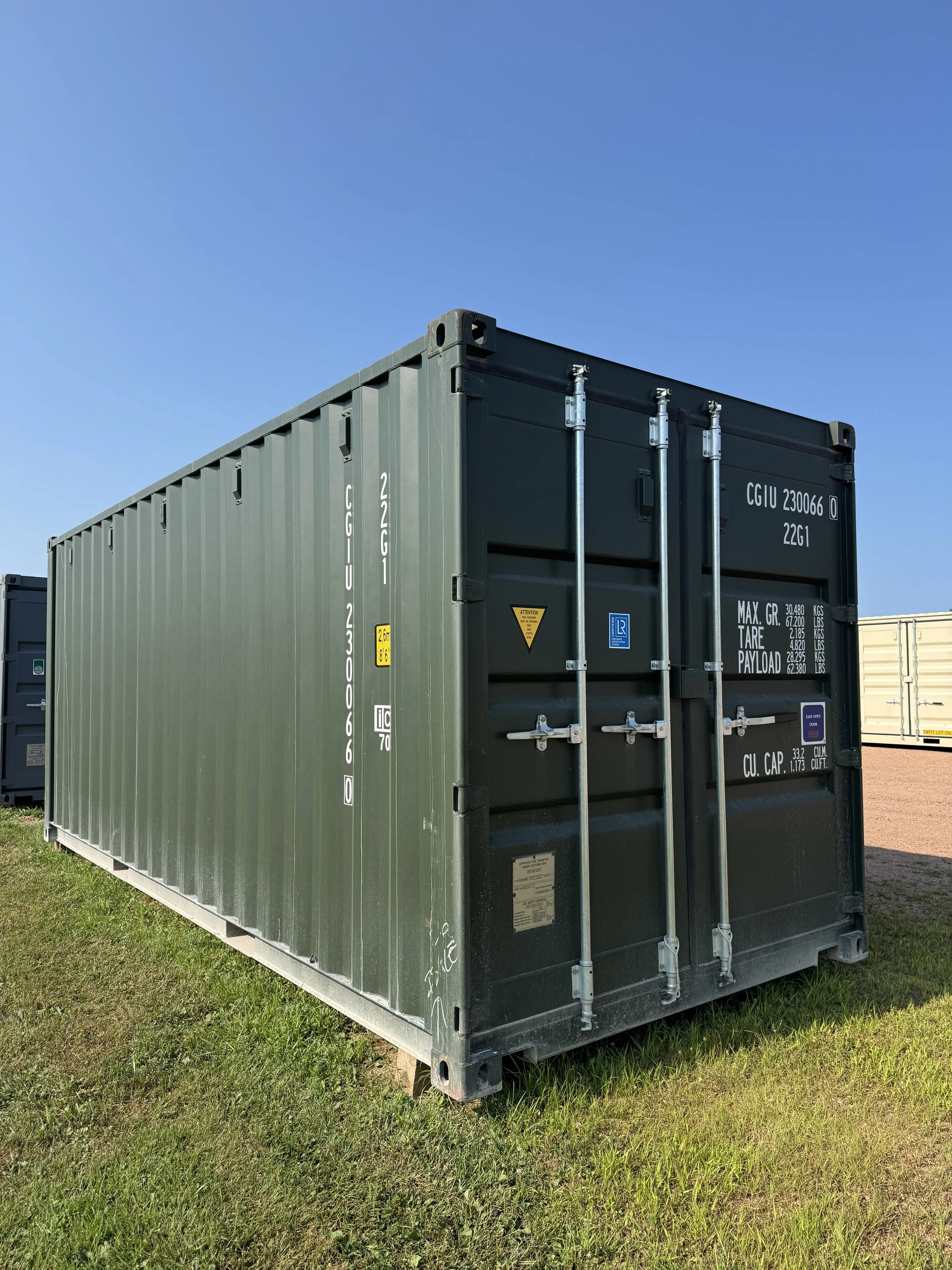 20' New/One Trip Shipping Container- OD Green