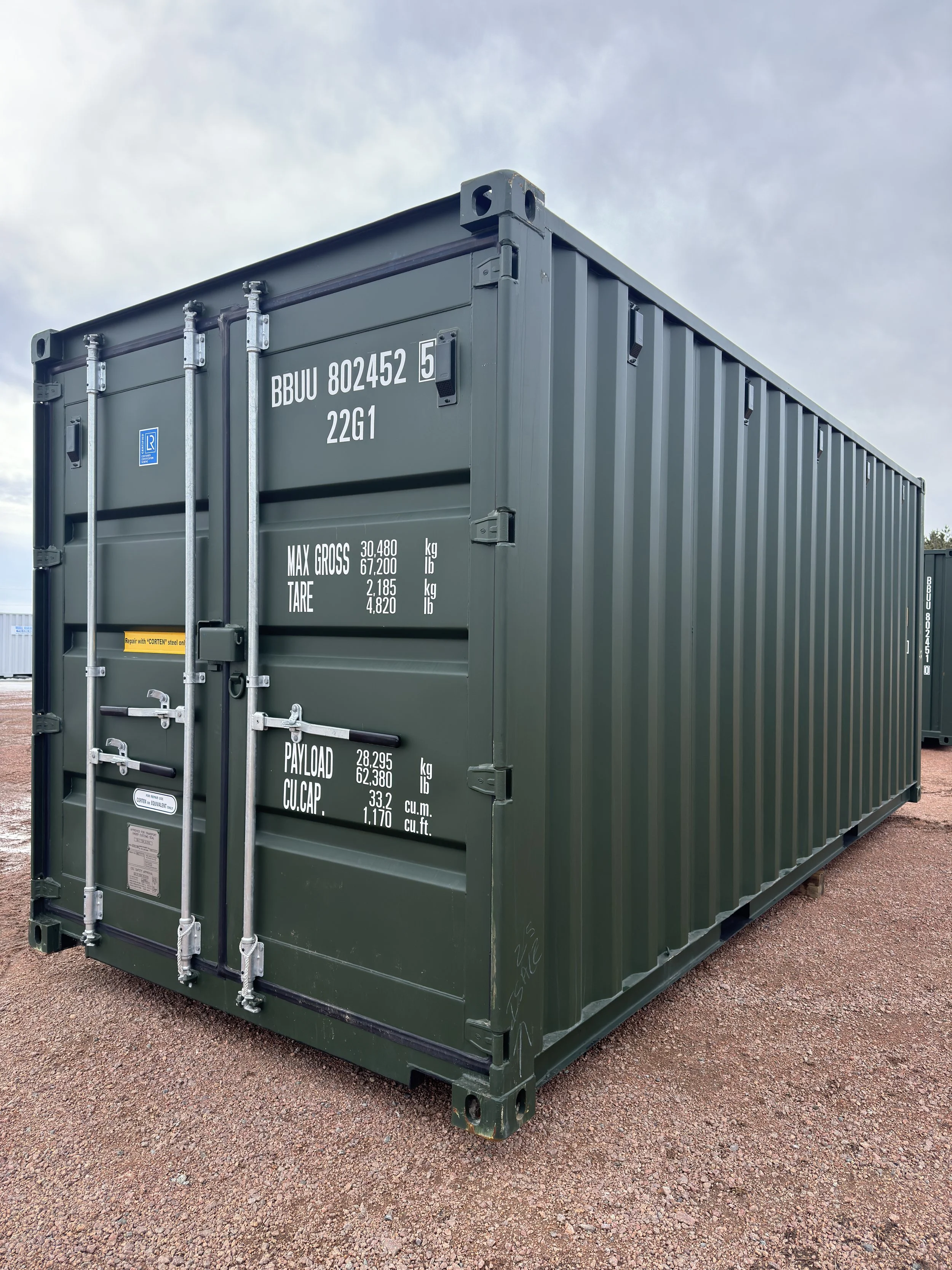 20' New/One Trip Shipping Container- OD Green