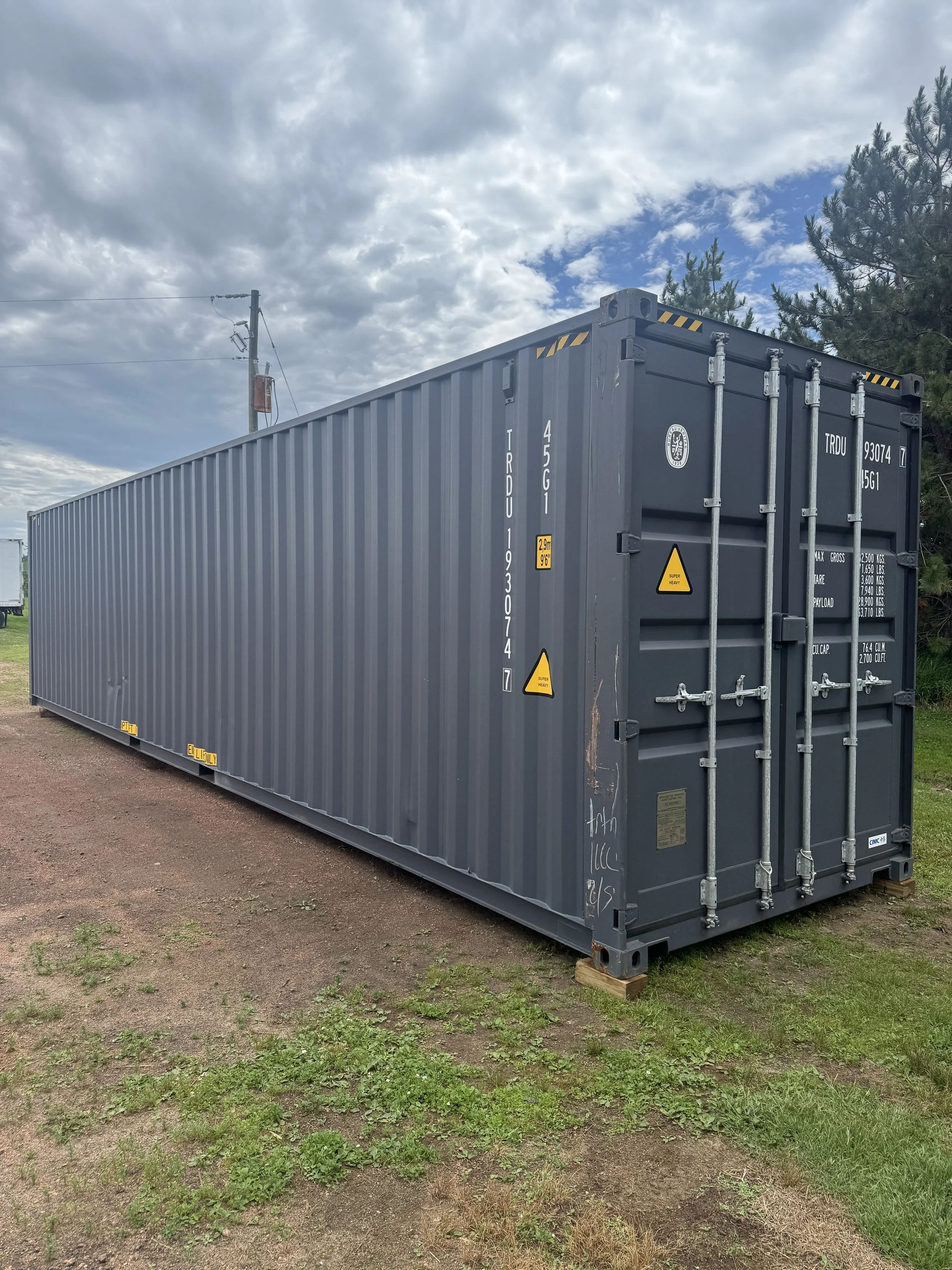 40' New/One Trip High Cube Shipping Container- Dark Grey