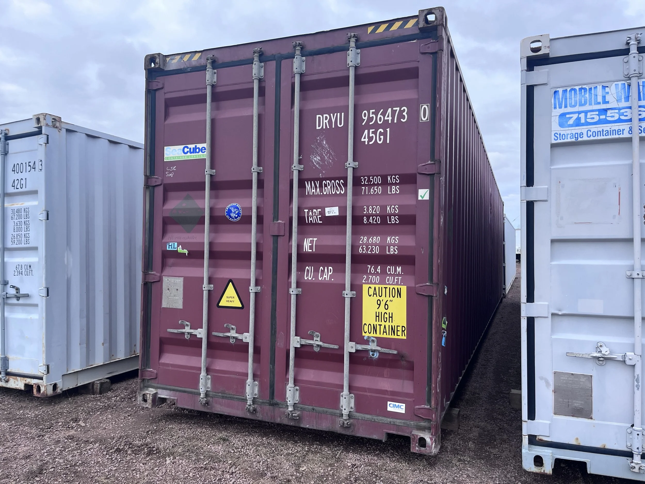 40' Used HC Cargo-worthy Shipping Container