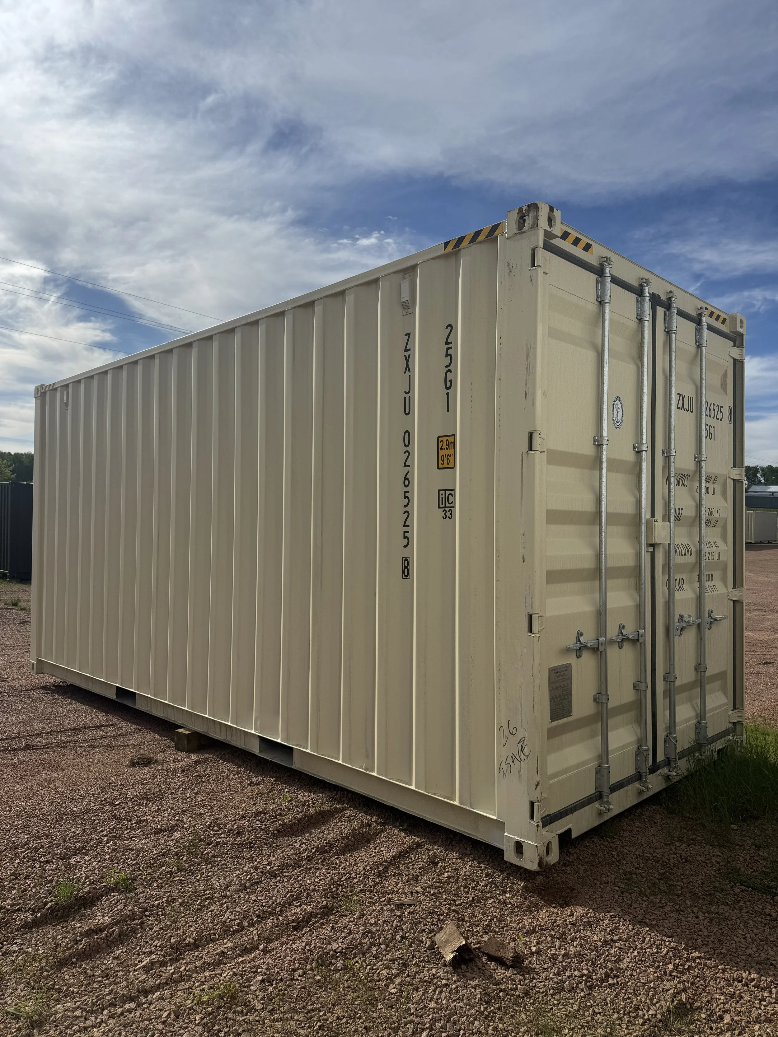 20' New/One Trip High Cube Shipping Container- Tan