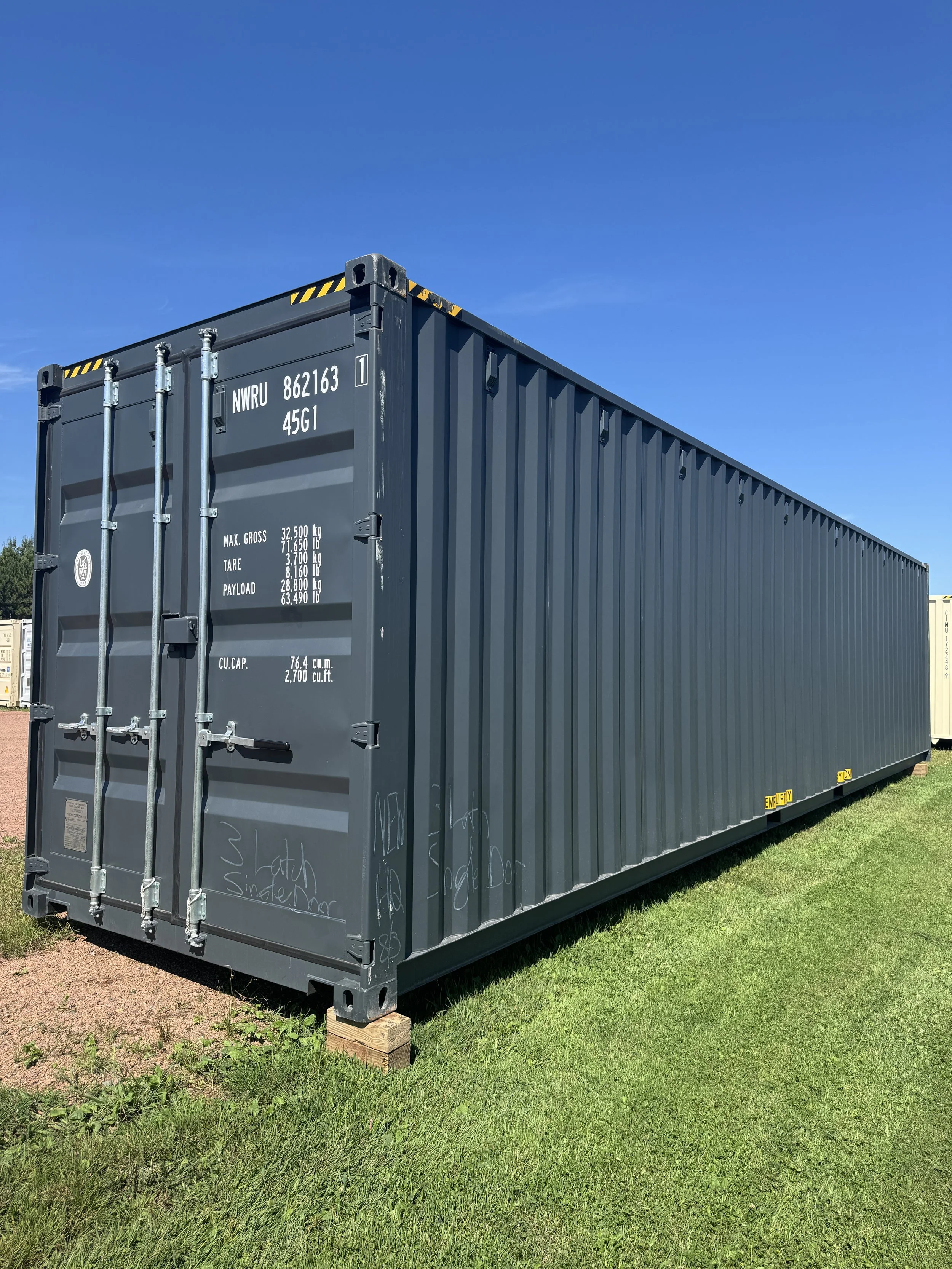 40' New/One Trip High Cube Shipping Container- Dark Grey