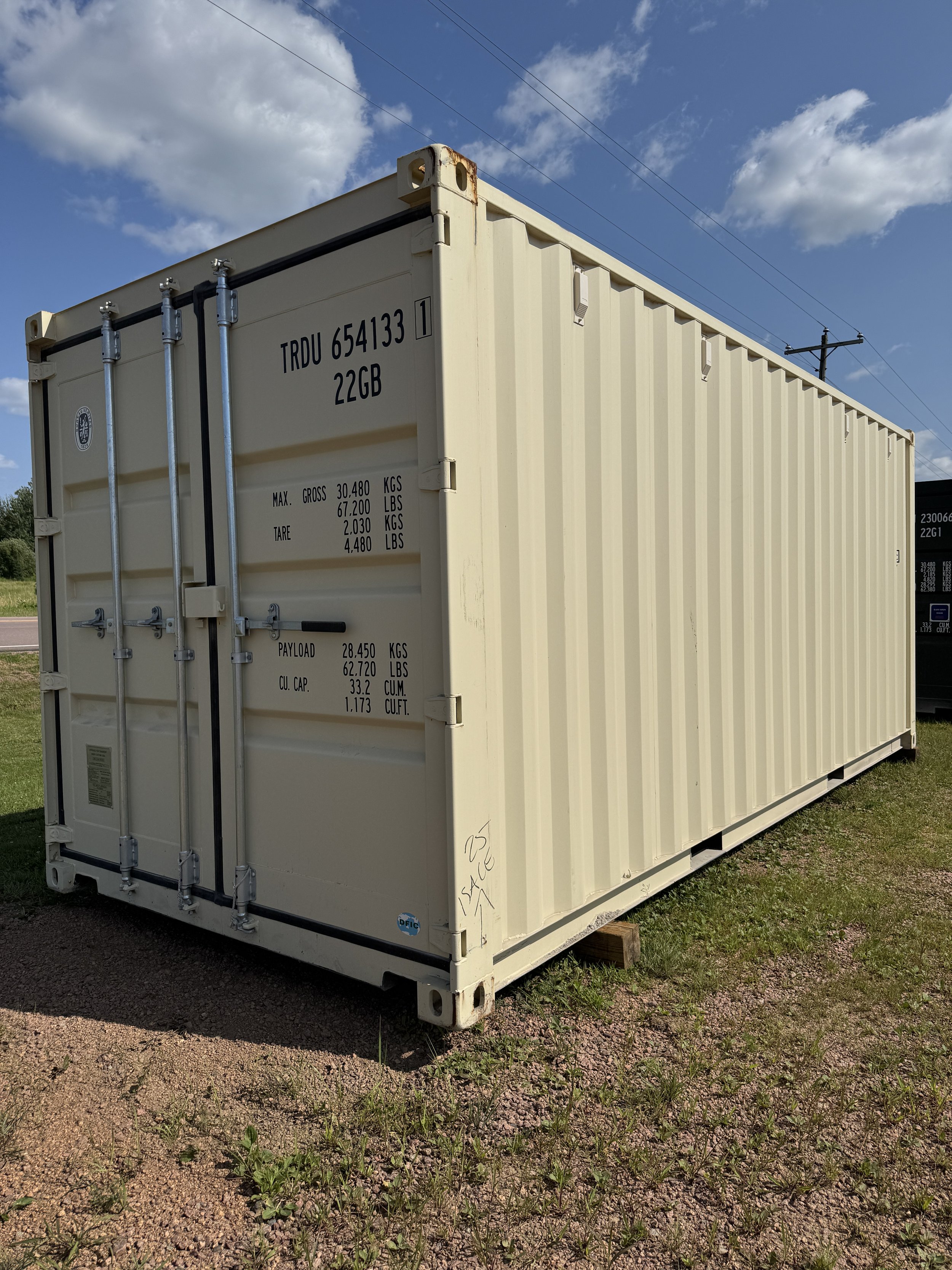 20' New/One Trip Shipping Container- Tan