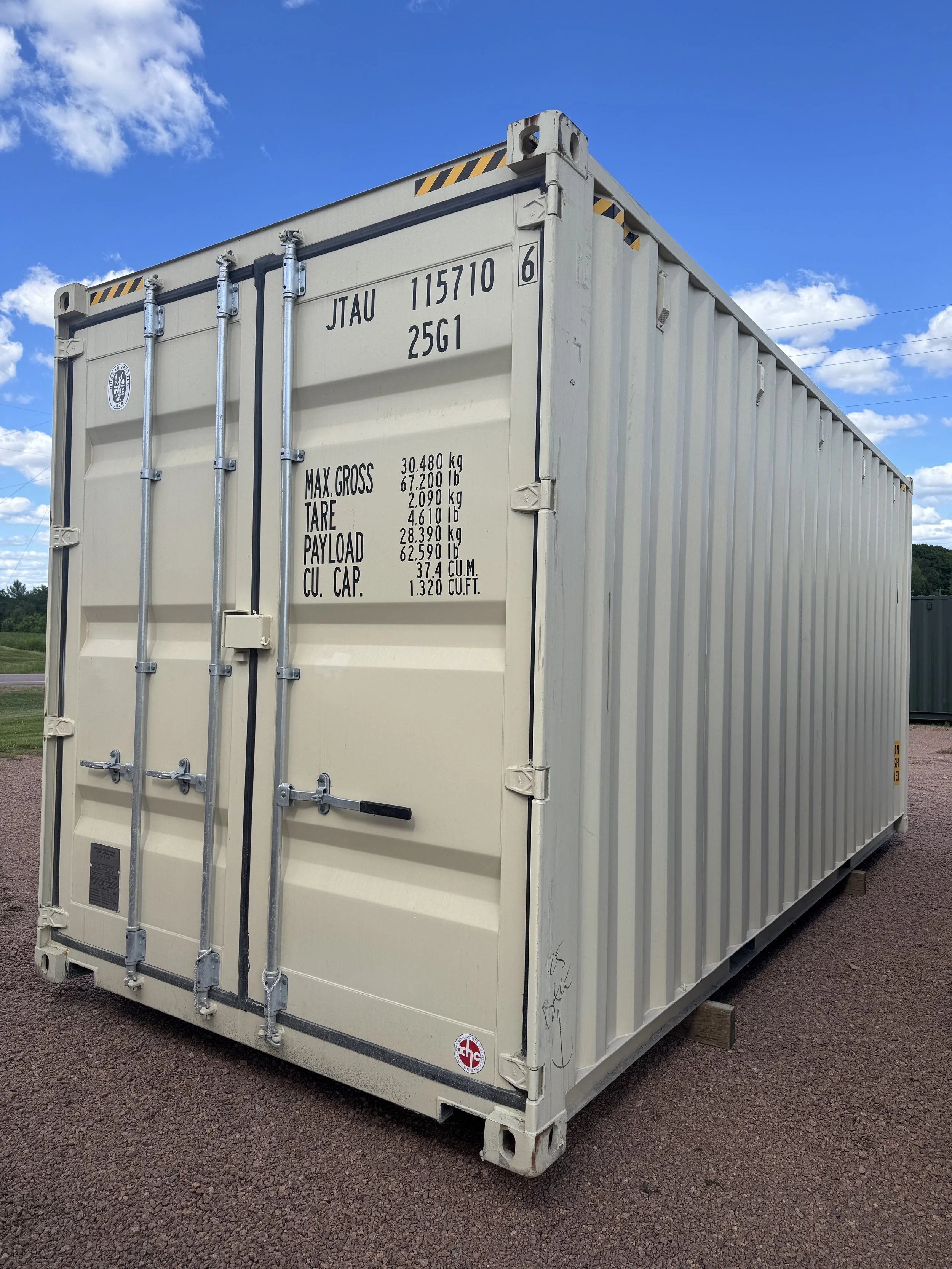 20' New/One Trip High Cube Shipping Container- Tan