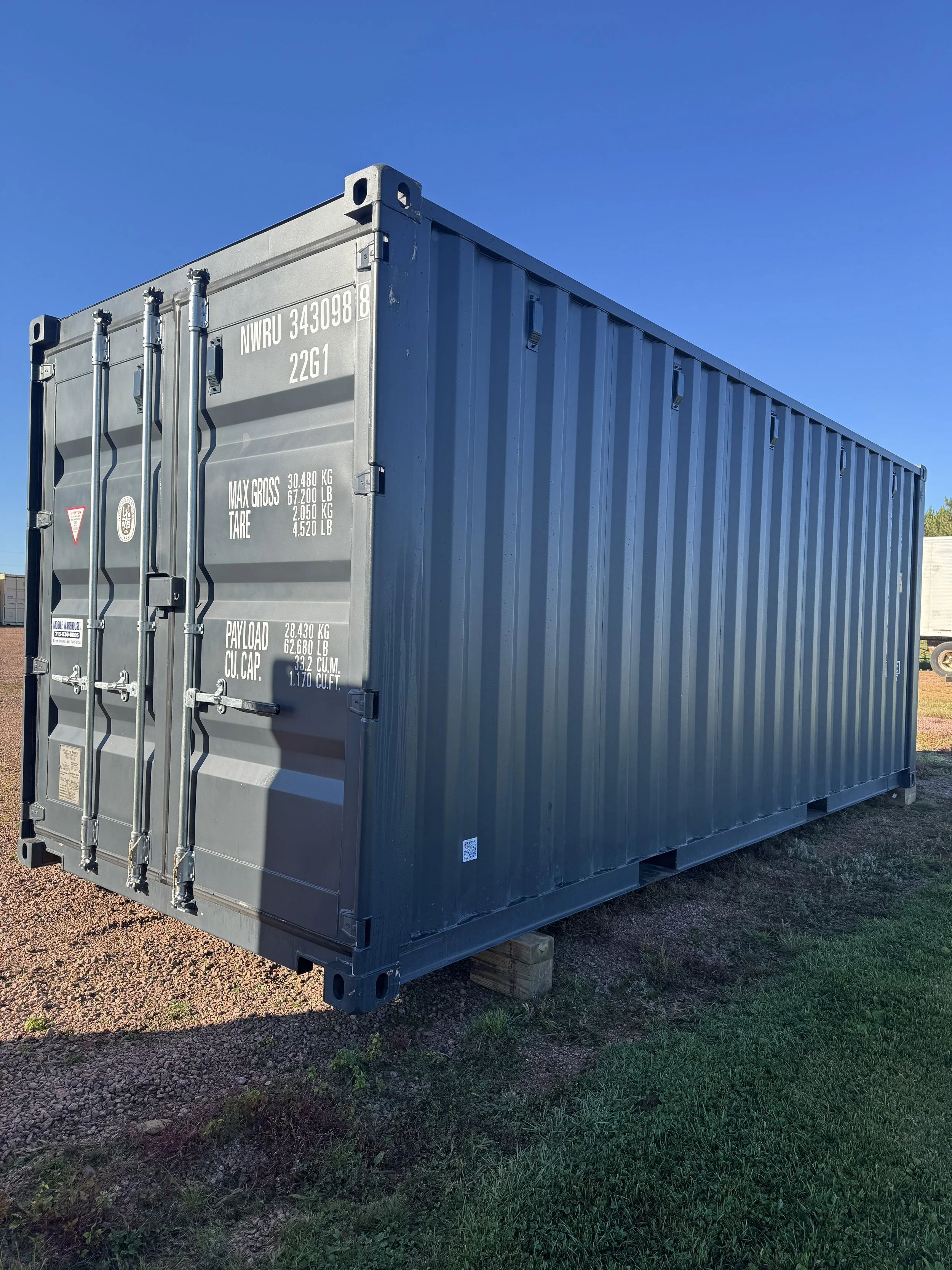 20' New/One Trip Shipping Container- Dark Grey