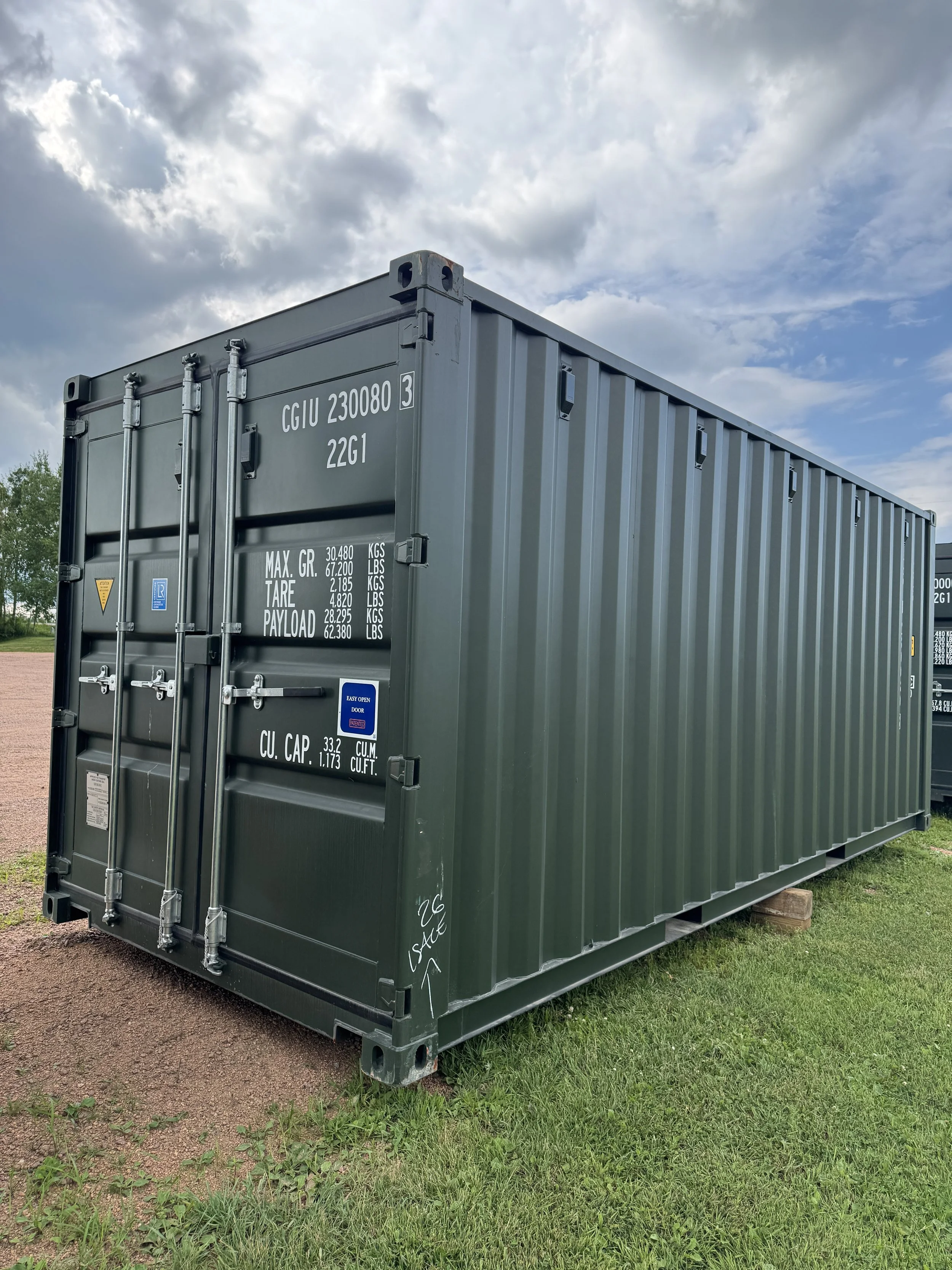 20' New/One Trip Shipping Container- OD Green