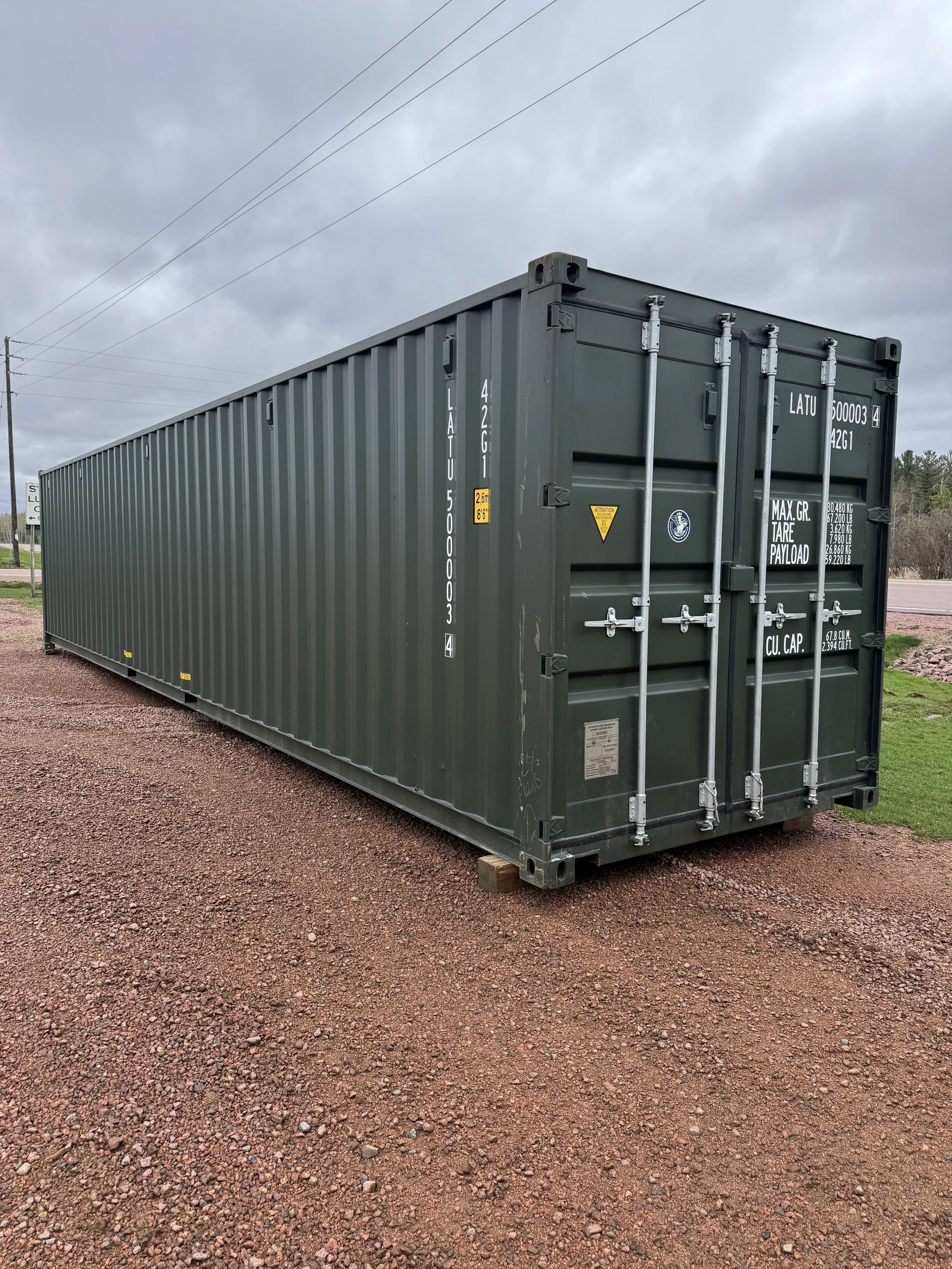 40' New/One Trip Shipping Container- OD Green