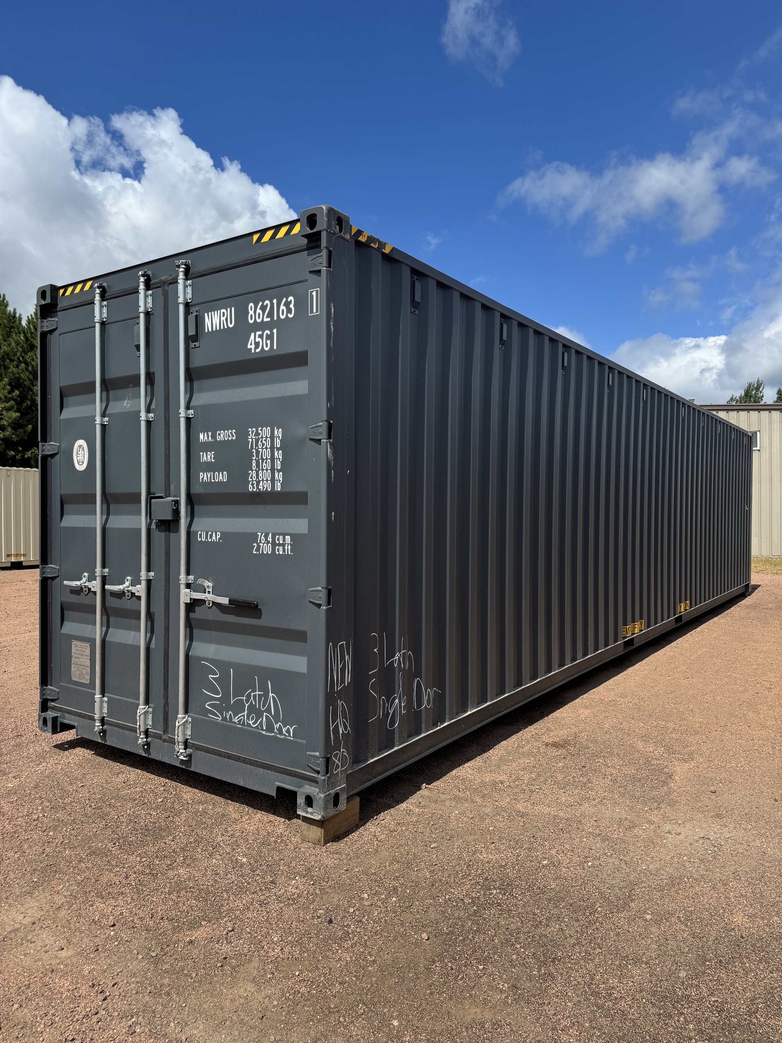 40' New/One Trip High Cube Shipping Container- Dark Grey