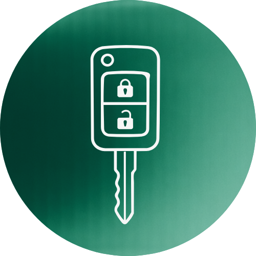 Secru Grøn Gradient fjernbetjeningsbilnøgle ikon