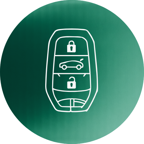 Secru Grøn Gradient Keyless bilnøgle ikon
