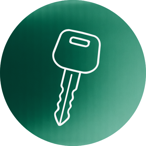 Secru Grøn Gradient Manual bilnøgle ikon