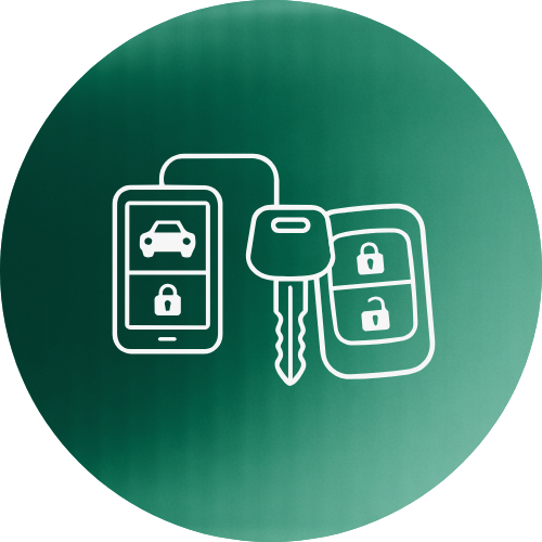 Secru Grøn Gradient bilnøgle tester ikon