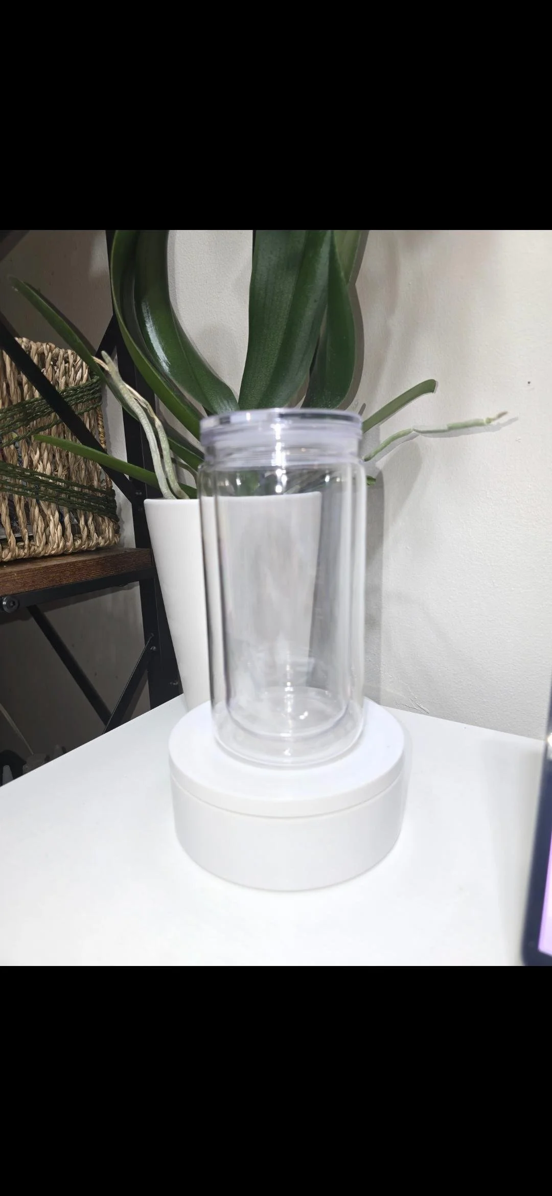 16oz Acrylic Snow Globe Tumbler