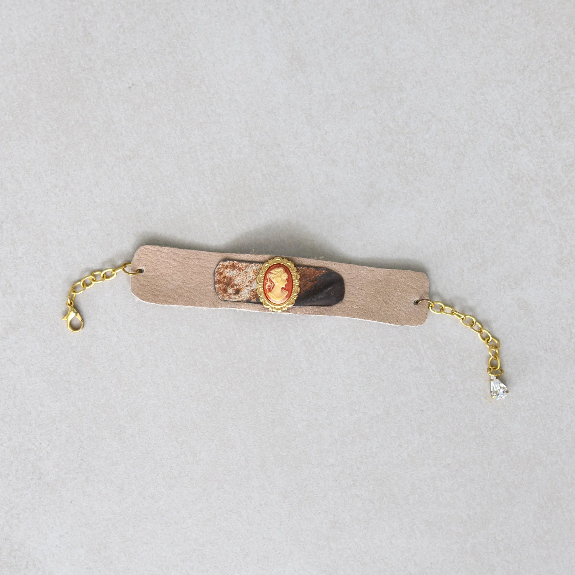 Leather Embellished Bracelet