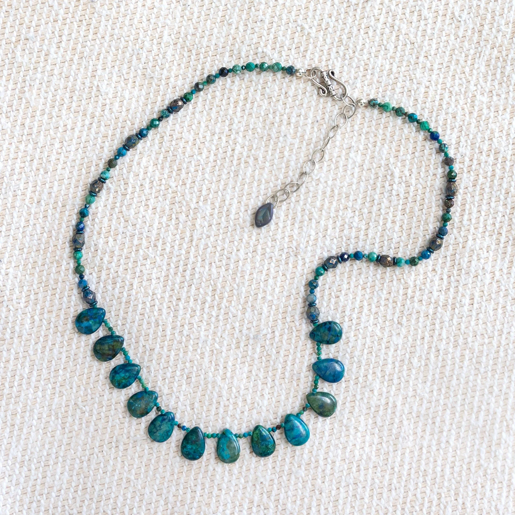 Azurite Tear Drop Necklace