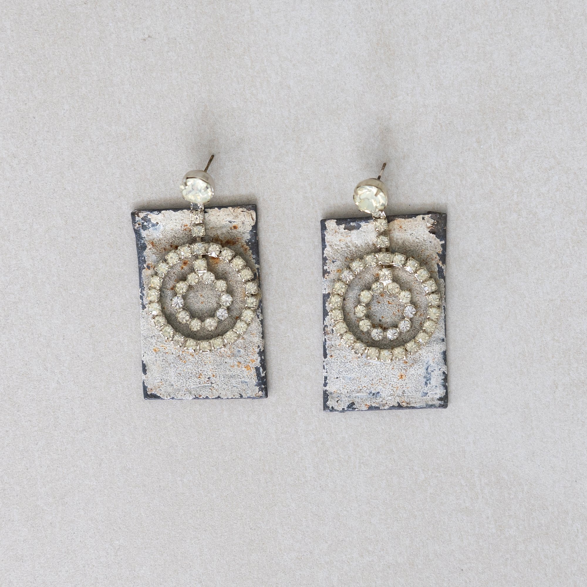 Double Circle Bling Earrings