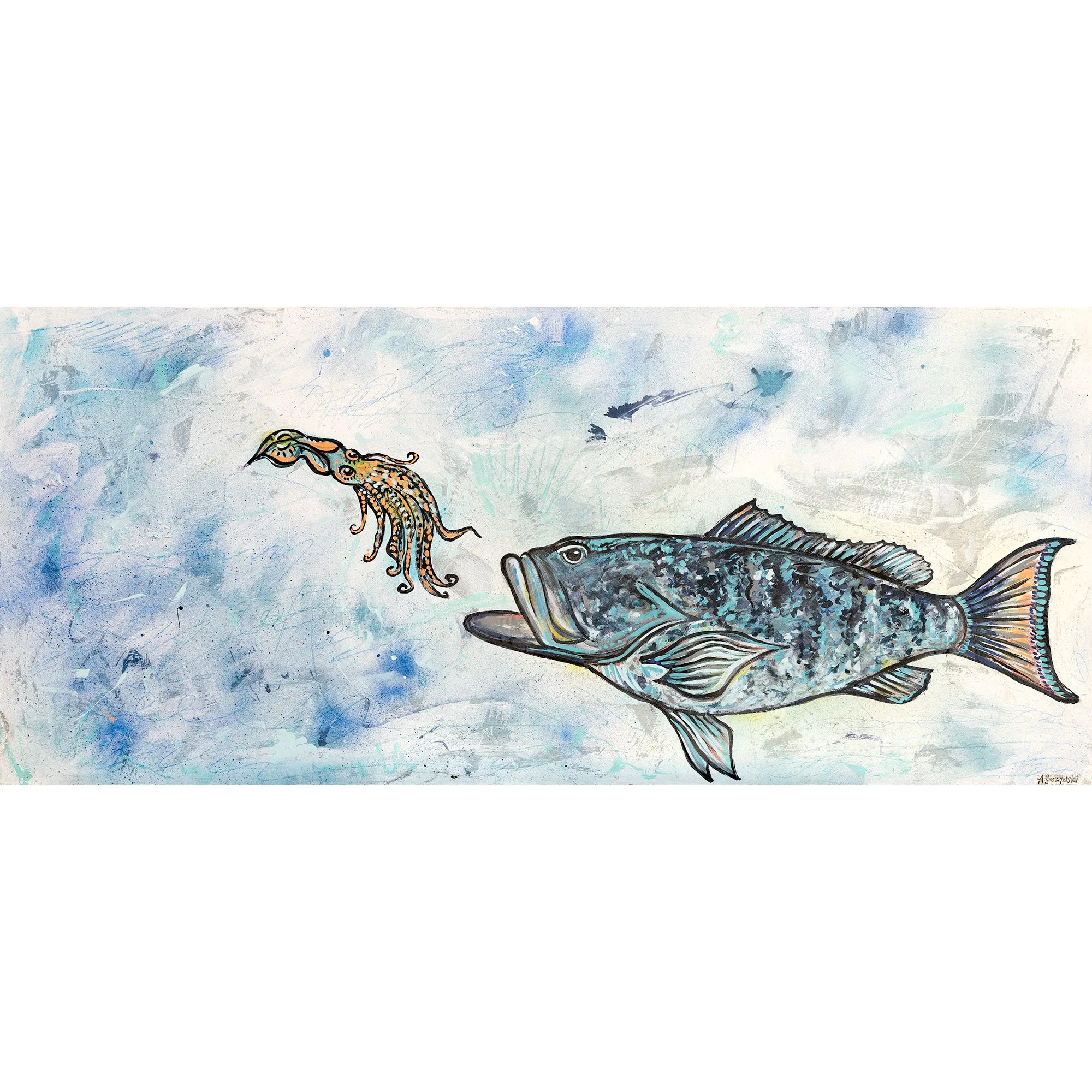 Chasing Shrimp 48x21.jpg