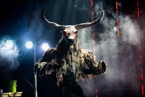 James Hayden Rodriguez as The Minotaur in The Lightning Thief: The Percy Jackson Musical on Broadway