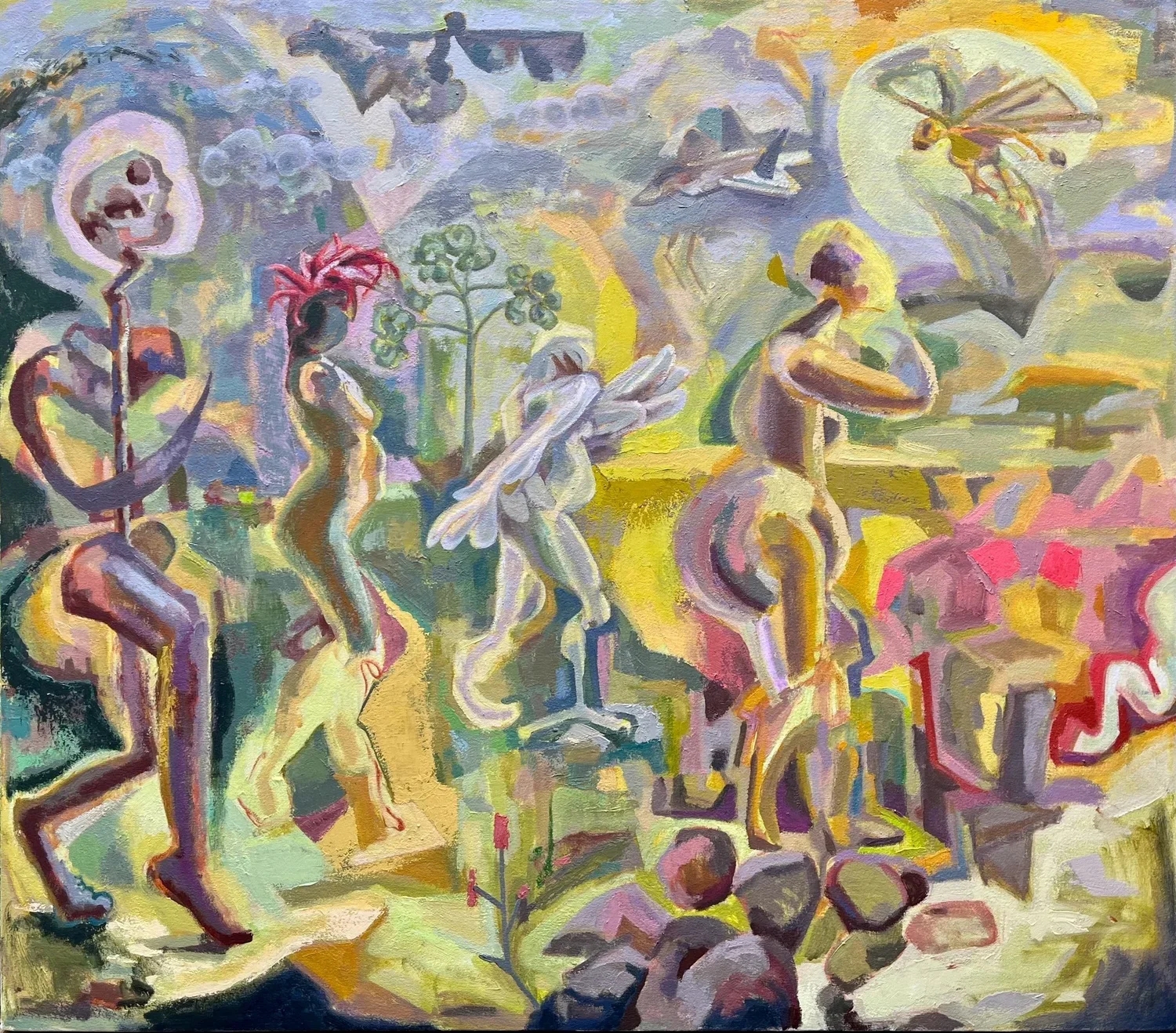 Laurie Fader, Warrior Women, 2022 Oil on canvas, 44 × 48 in